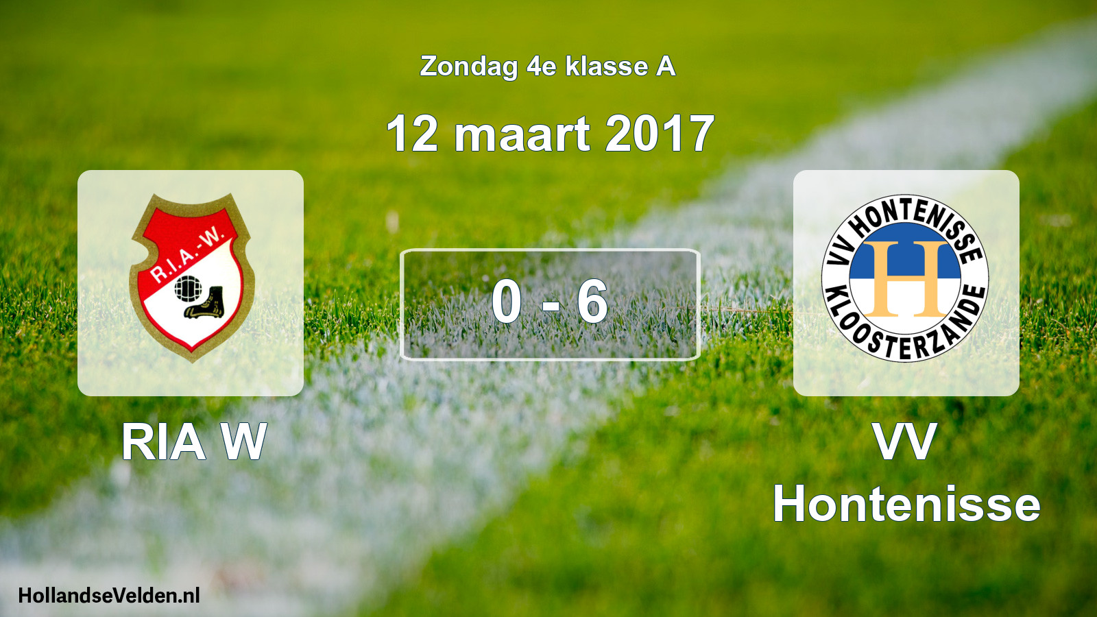 Total number of matches played: RIA W - VV Hontenisse 0 - 6 (12 March 2017)