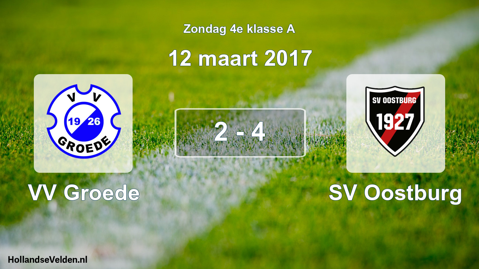 Total number of matches played: VV Groede - SV Oostburg 2 - 4 (12 March 2017)