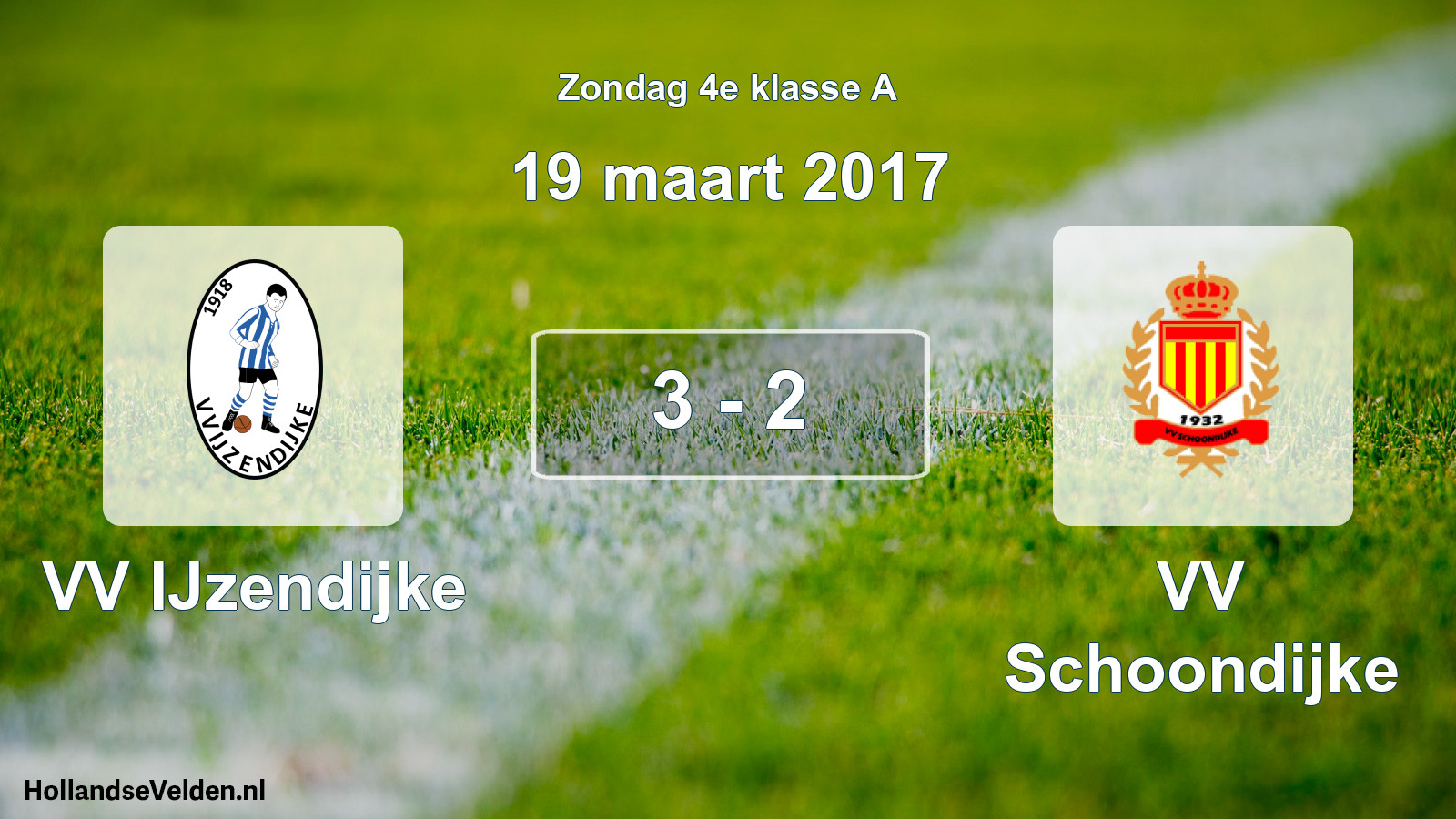 Total number of matches played: VV IJzendijke - VV Schoondijke 3 - 2 (19 March 2017)