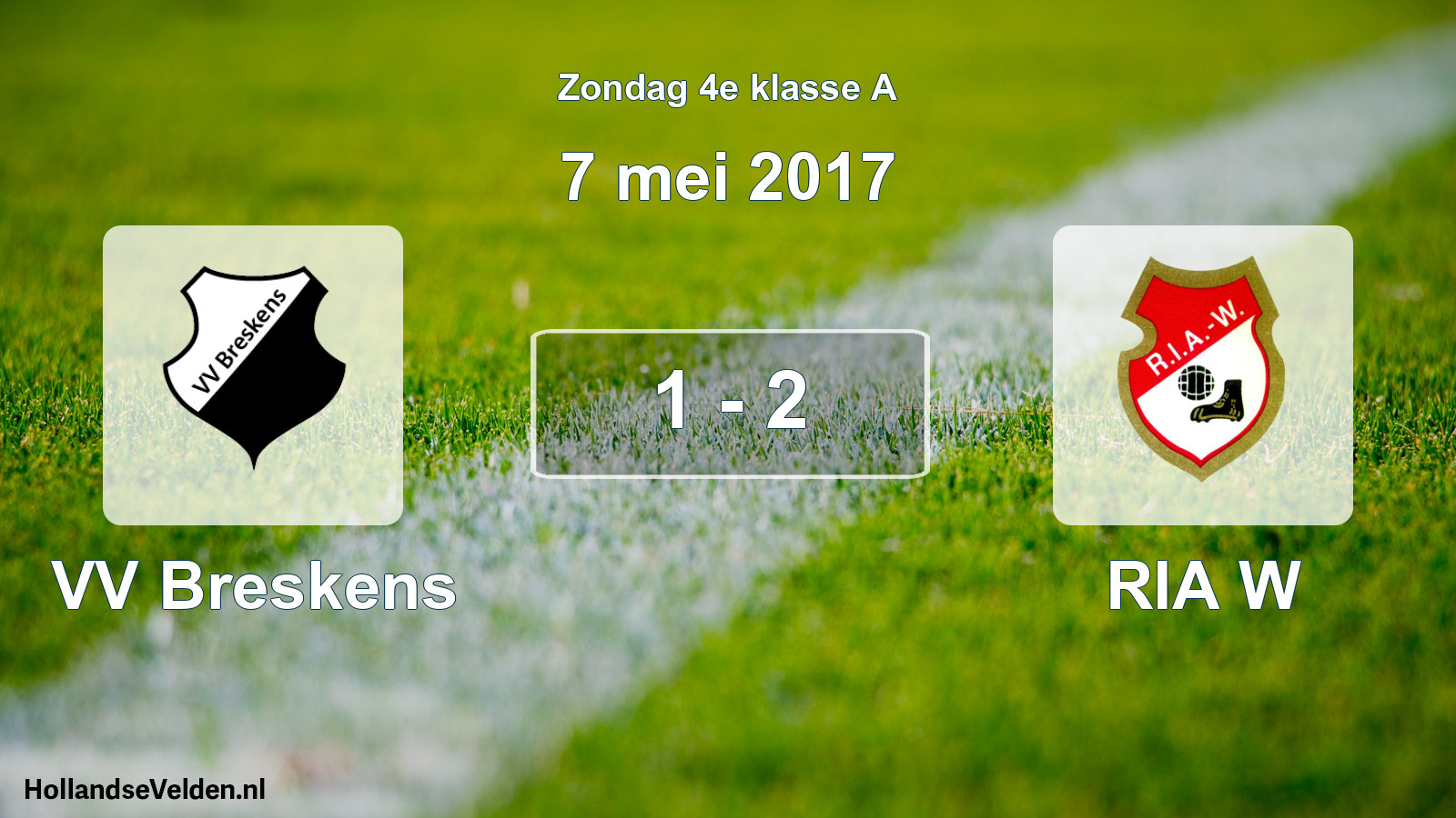 Total number of matches played: VV Breskens - RIA W 1 - 2 (7 May 2017)