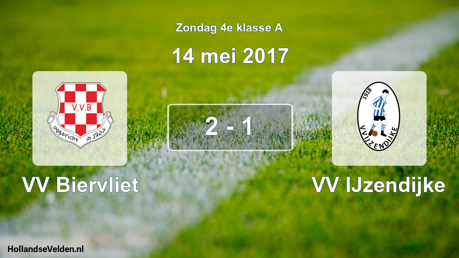 Total number of matches played: VV Biervliet - VV IJzendijke 2 - 1 (14 May 2017)