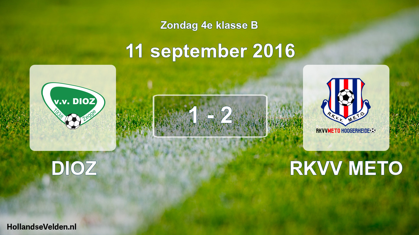 Total number of matches played: DIOZ - RKVV METO 1 - 2 (11 September 2016)