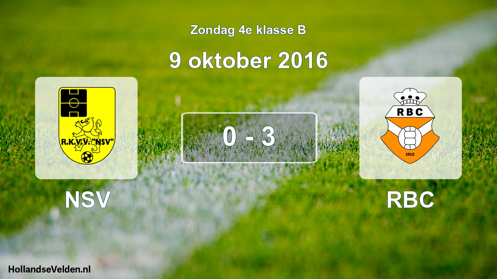 Total number of matches played: NSV - RBC 0 - 3 (9 October 2016)