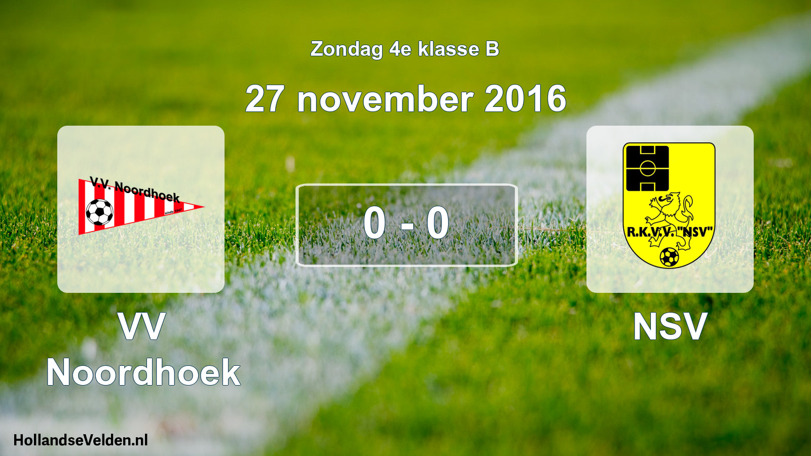 Total number of matches played: VV Noordhoek - NSV 0 - 0 (27 November 2016)