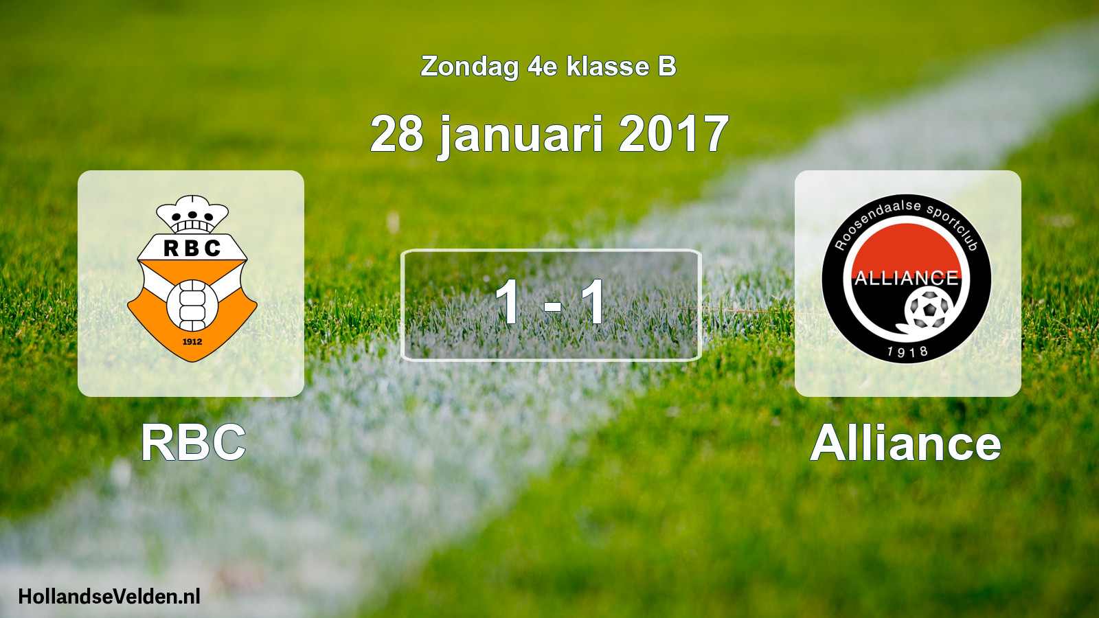 Total number of matches played: RBC - Alliance 1 - 1 (28 January 2017)