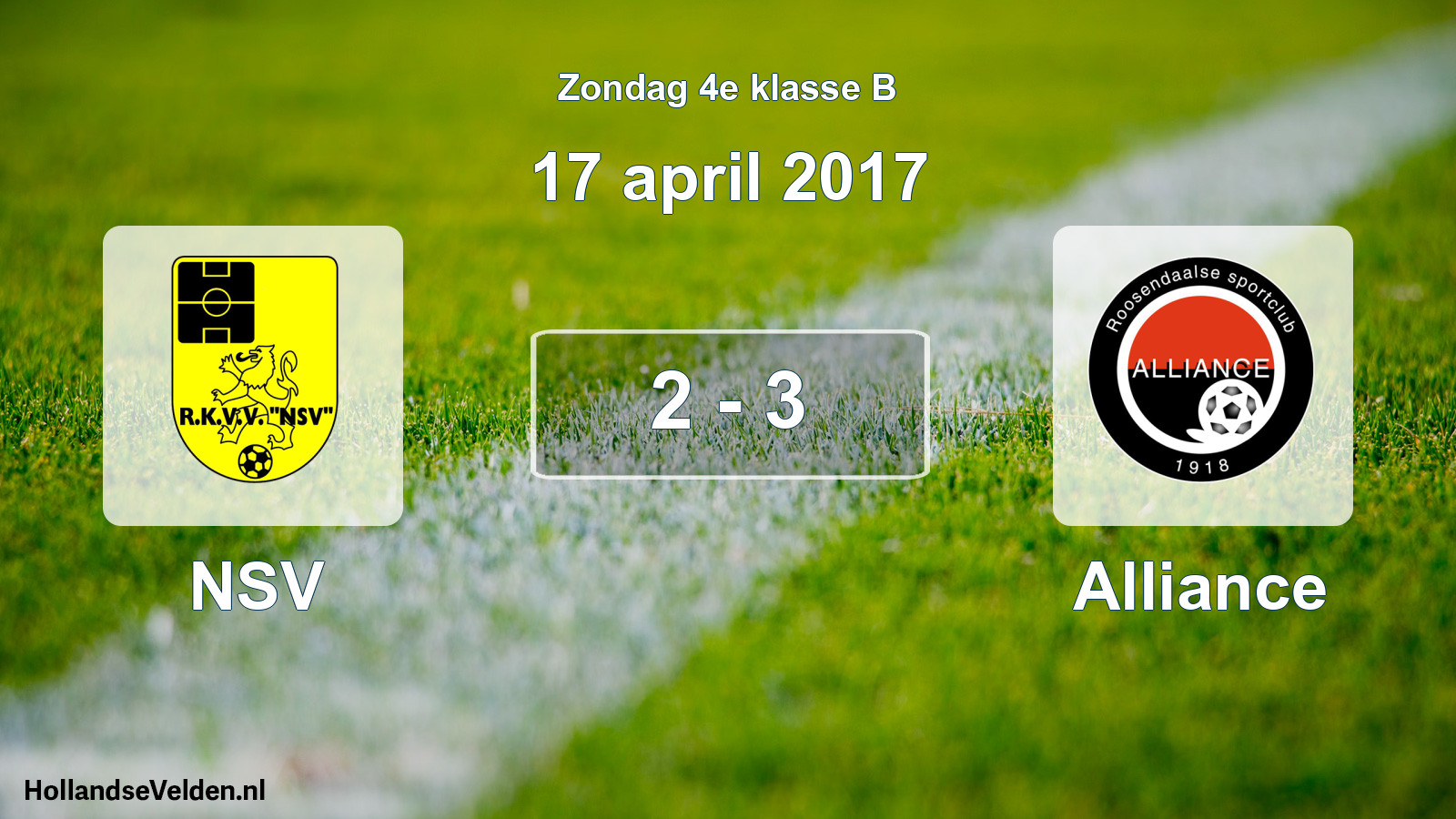 Total number of matches played: NSV - Alliance 2 - 3 (17 April 2017)
