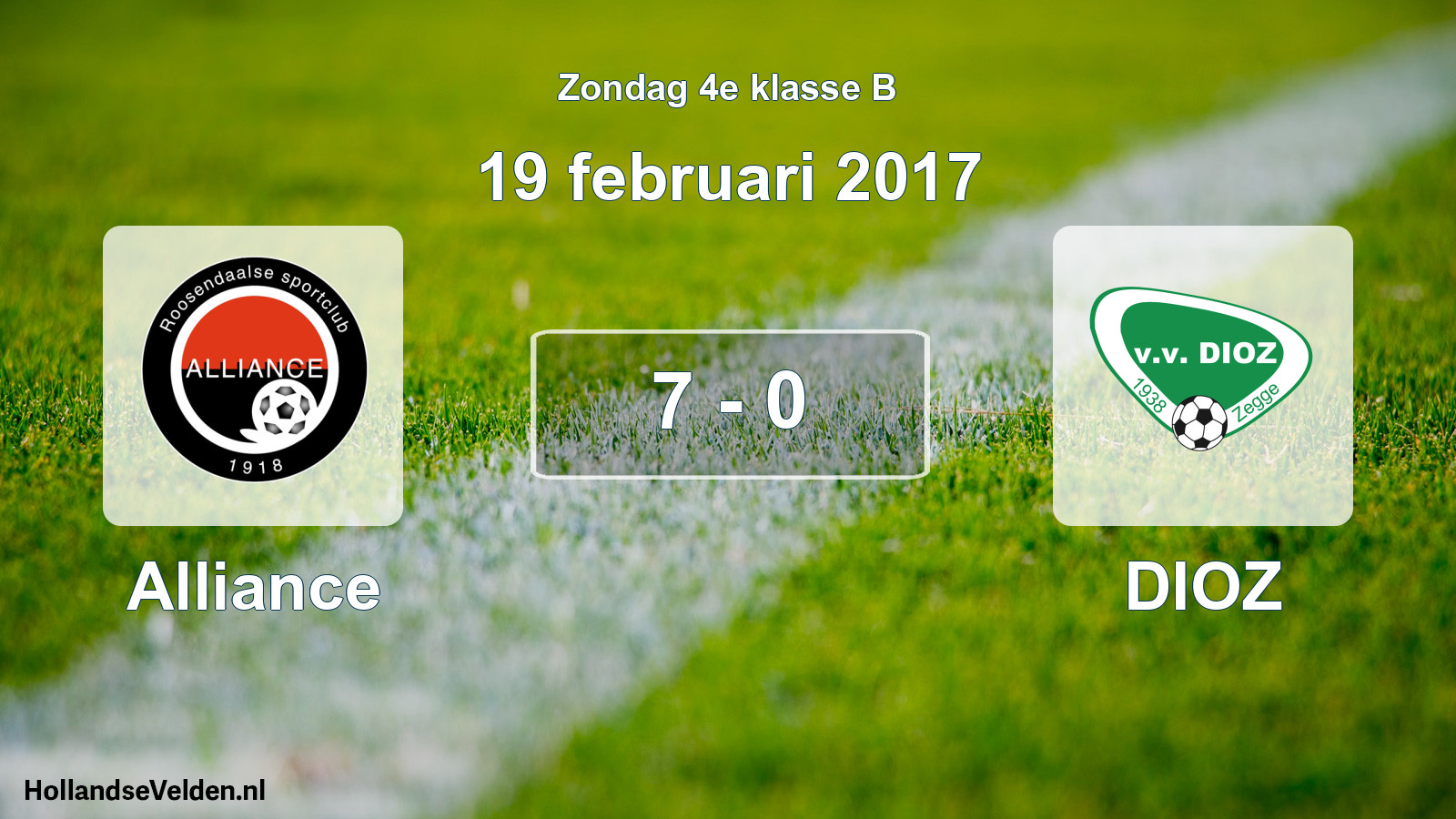 Total number of matches played: Alliance - DIOZ 7 - 0 (19 February 2017)