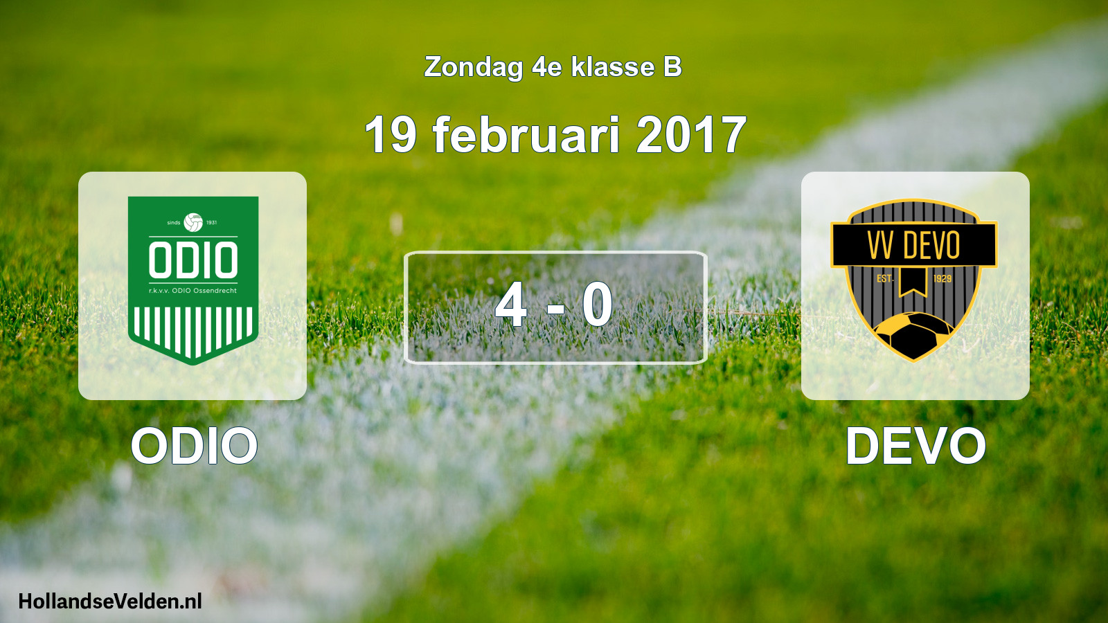 Total number of matches played: ODIO - DEVO 4 - 0 (19 February 2017)