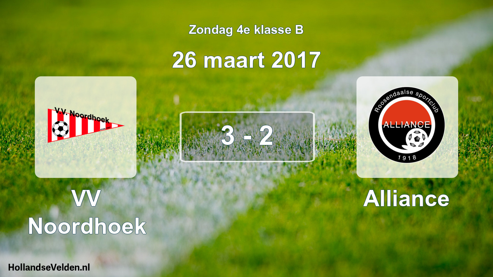Total number of matches played: VV Noordhoek - Alliance 3 - 2 (26 March 2017)