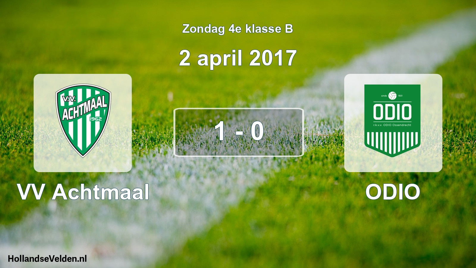 Total number of matches played: VV Achtmaal - ODIO 1 - 0 (2 April 2017)