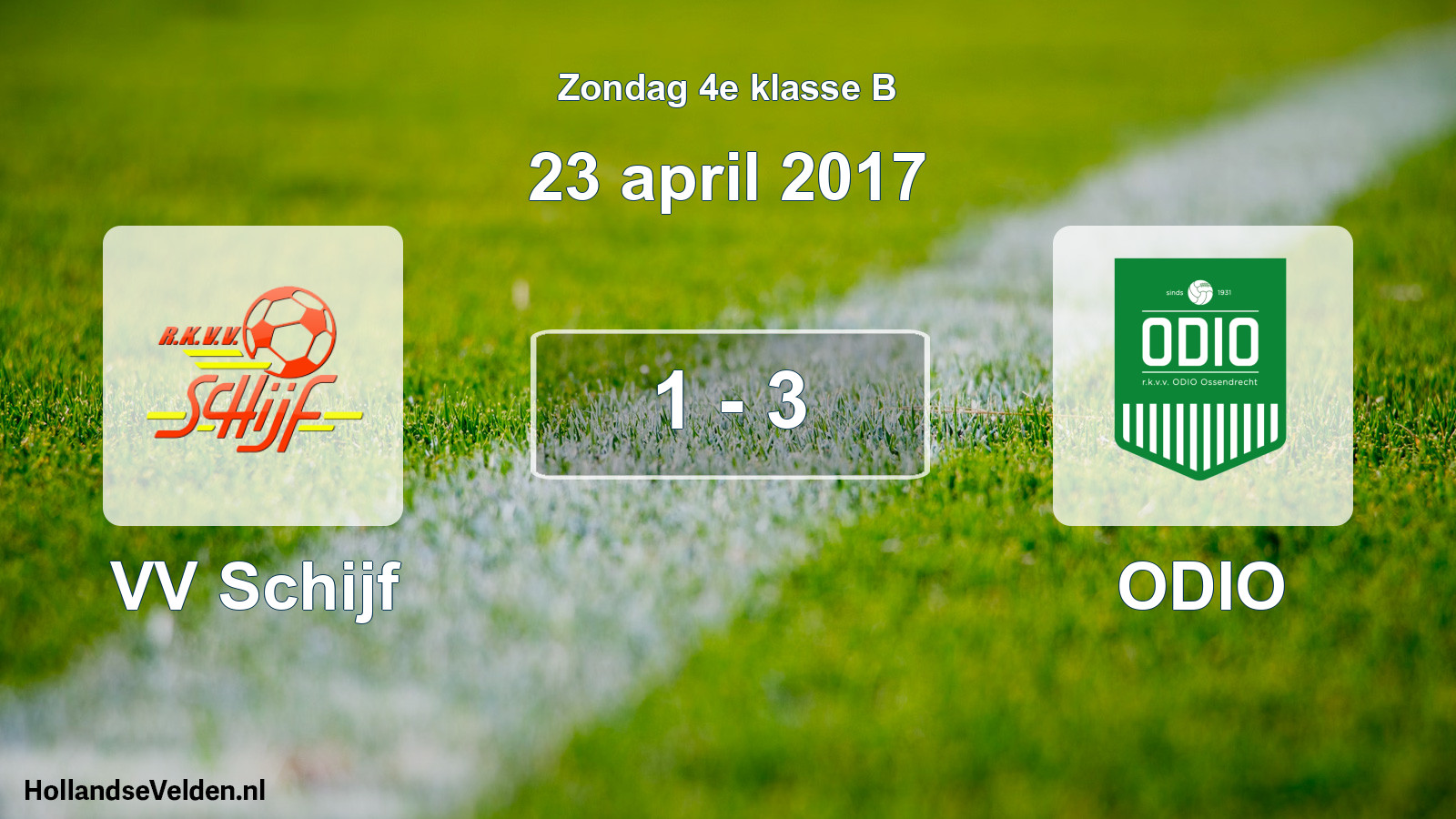 Total number of matches played: VV Schijf - ODIO 1 - 3 (23 April 2017)