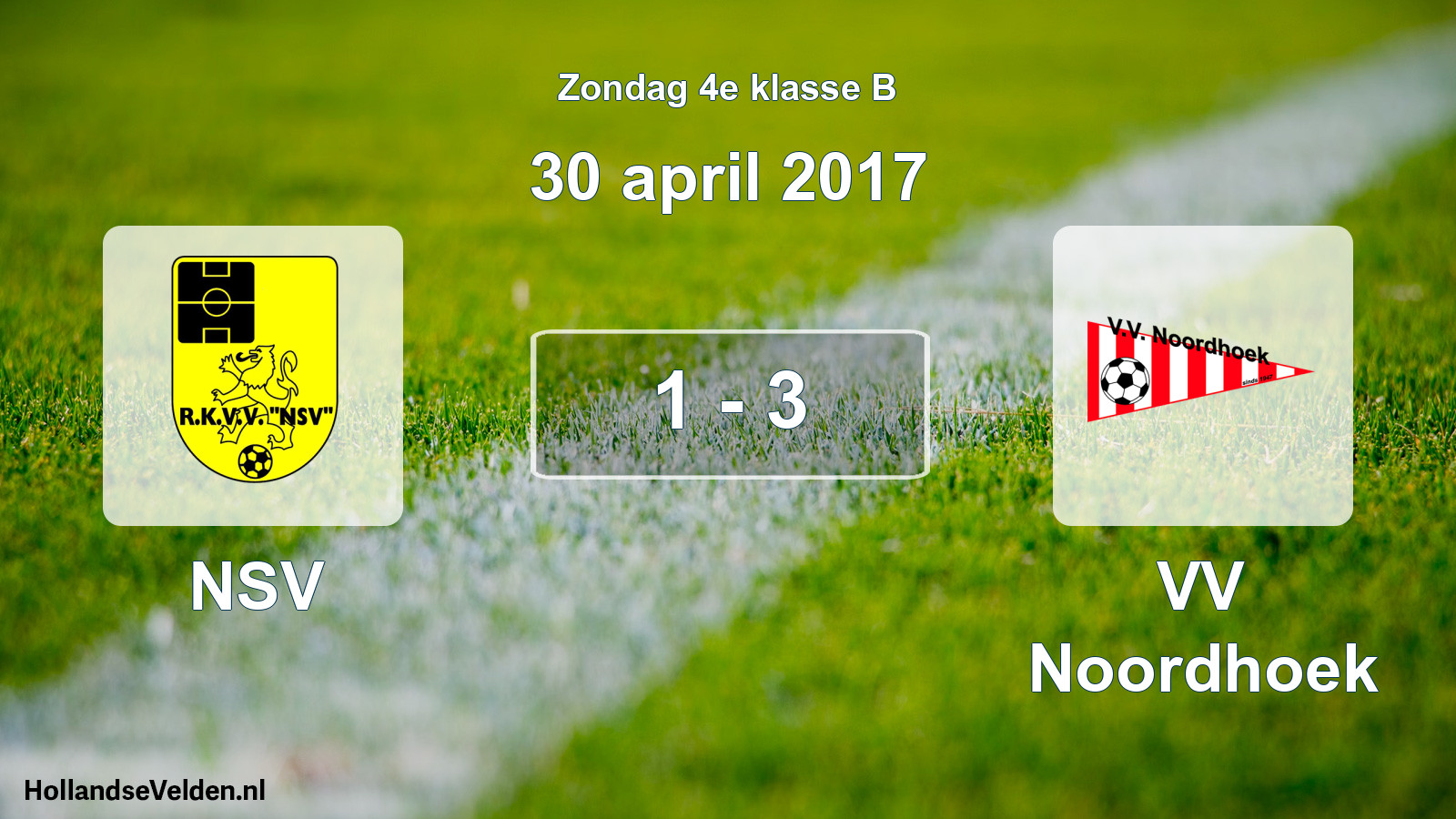Total number of matches played: NSV - VV Noordhoek 1 - 3 (30 April 2017)