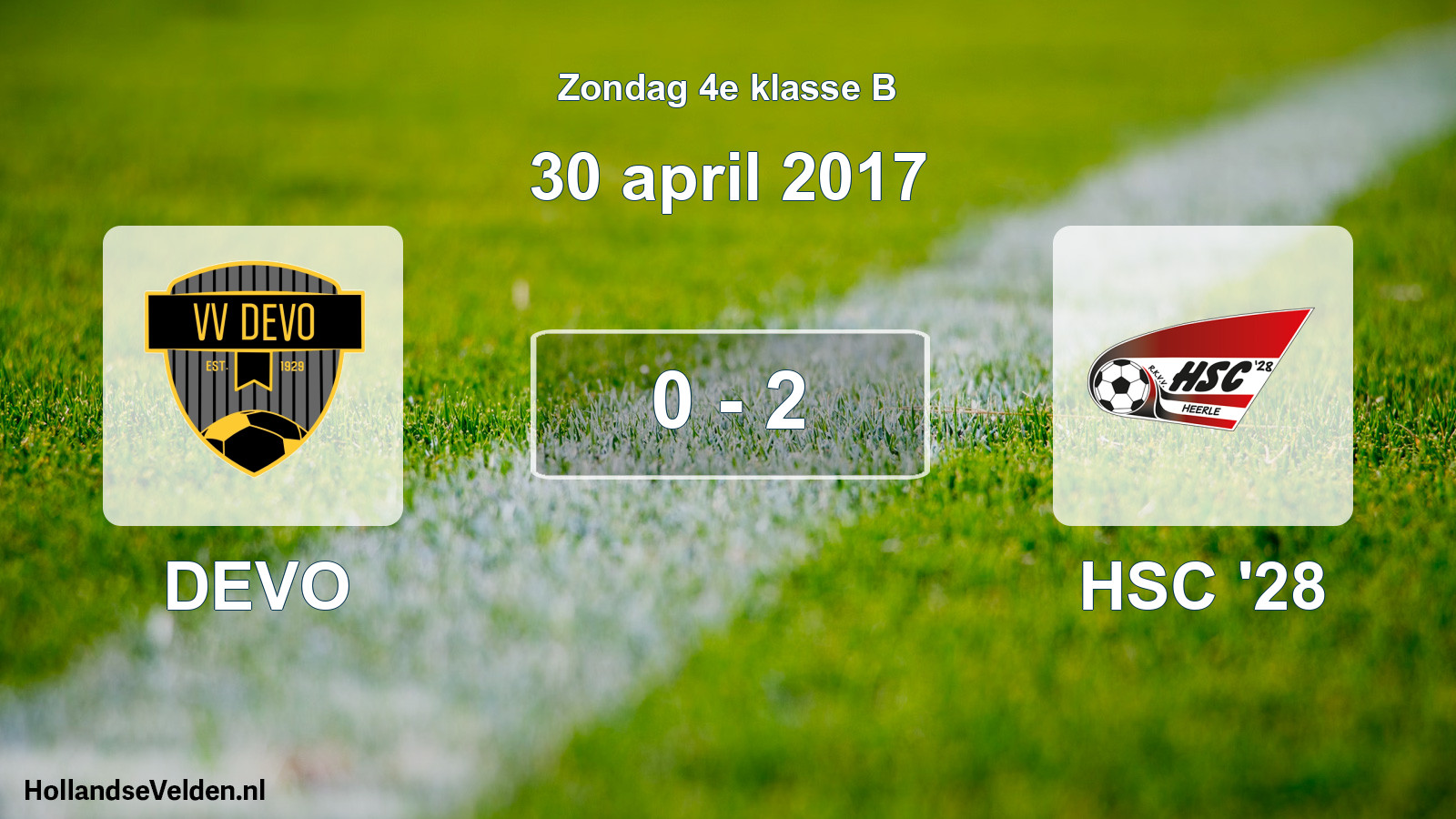 Total number of matches played: DEVO - HSC '28 0 - 2 (30 April 2017)