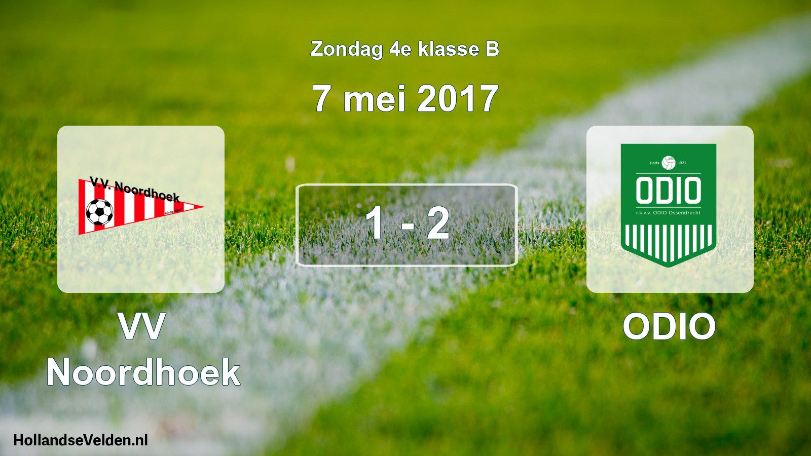 Total number of matches played: VV Noordhoek - ODIO 1 - 2 (7 May 2017)