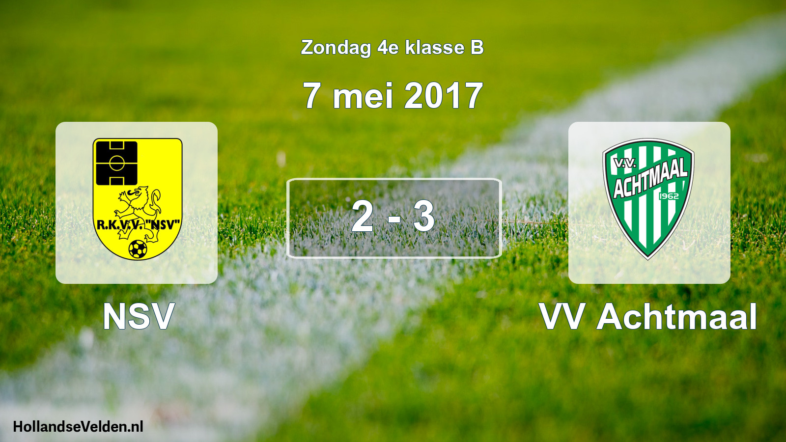 Total number of matches played: NSV - VV Achtmaal 2 - 3 (7 May 2017)