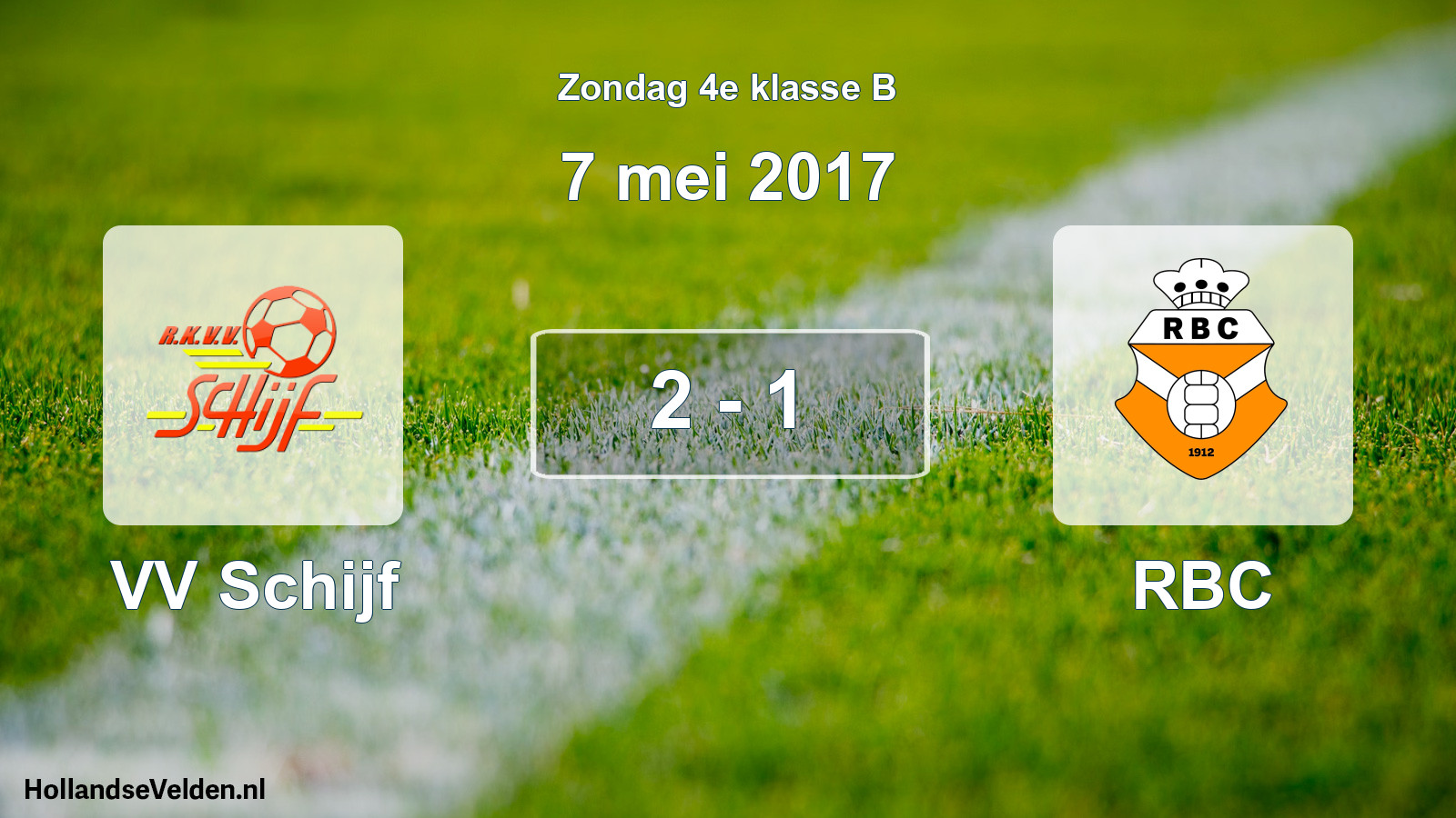 Total number of matches played: VV Schijf - RBC 2 - 1 (7 May 2017)