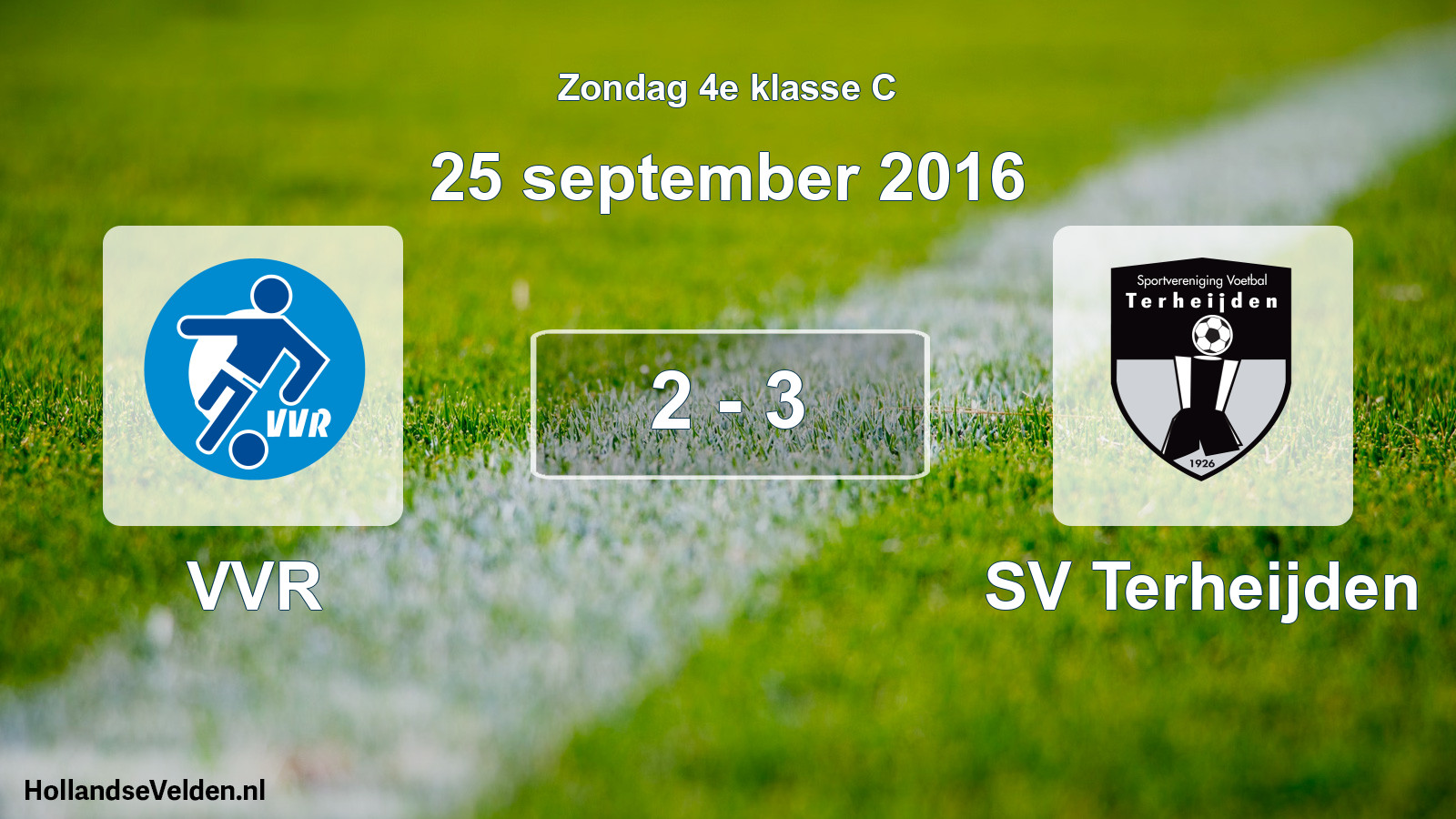 Total number of matches played: VVR - SV Terheijden 2 - 3 (25 September 2016)