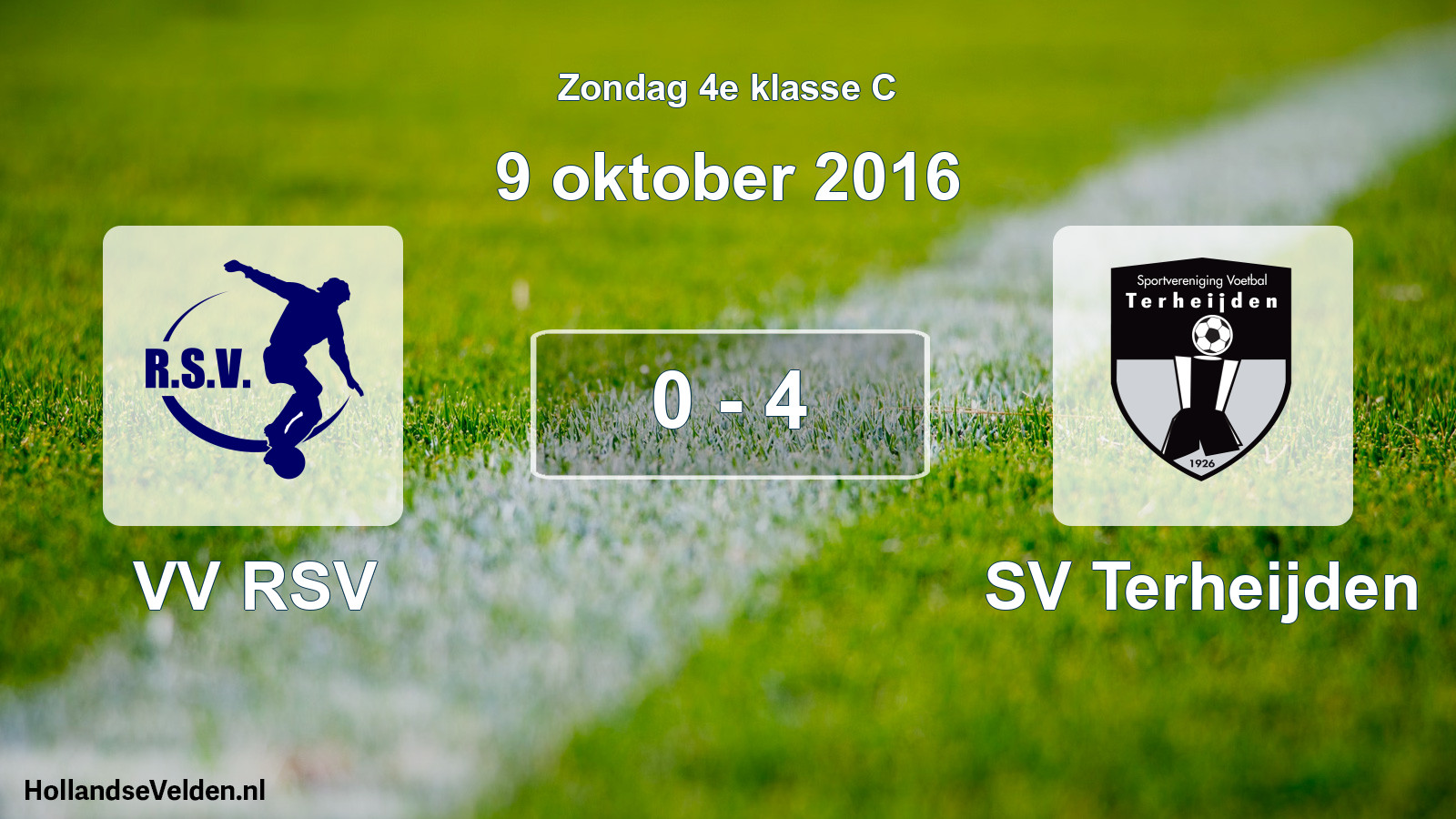 Total number of matches played: VV RSV - SV Terheijden 0 - 4 (9 October 2016)