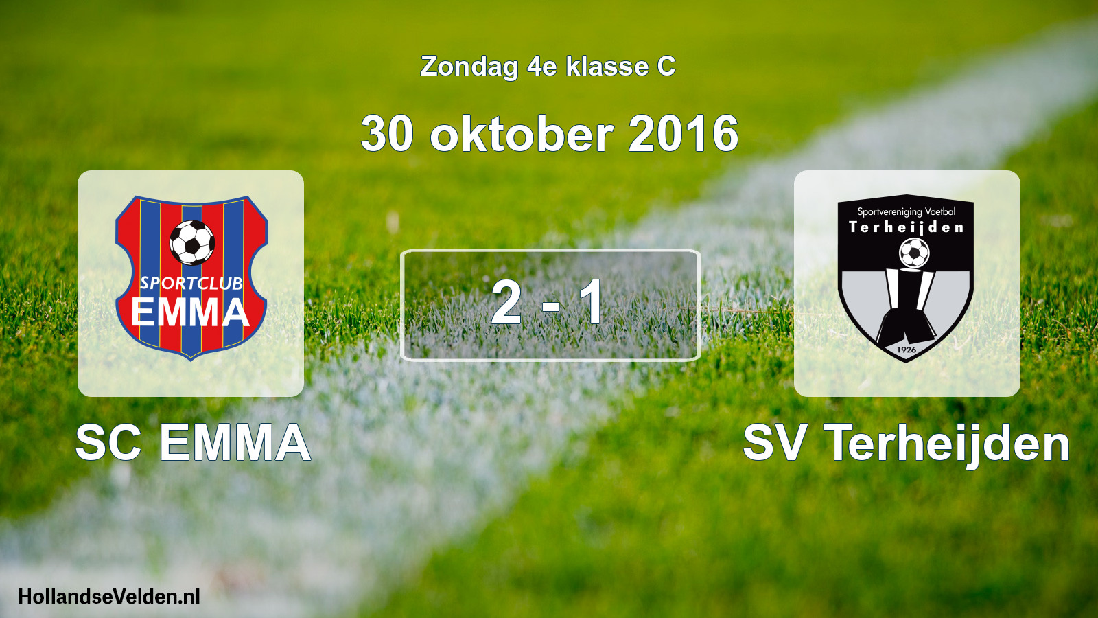 Total number of matches played: SC EMMA - SV Terheijden 2 - 1 (30 October 2016)