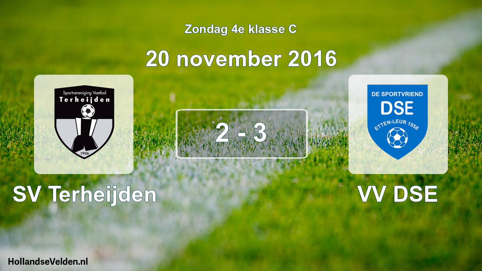 Total number of matches played: SV Terheijden - VV DSE 2 - 3 (20 November 2016)