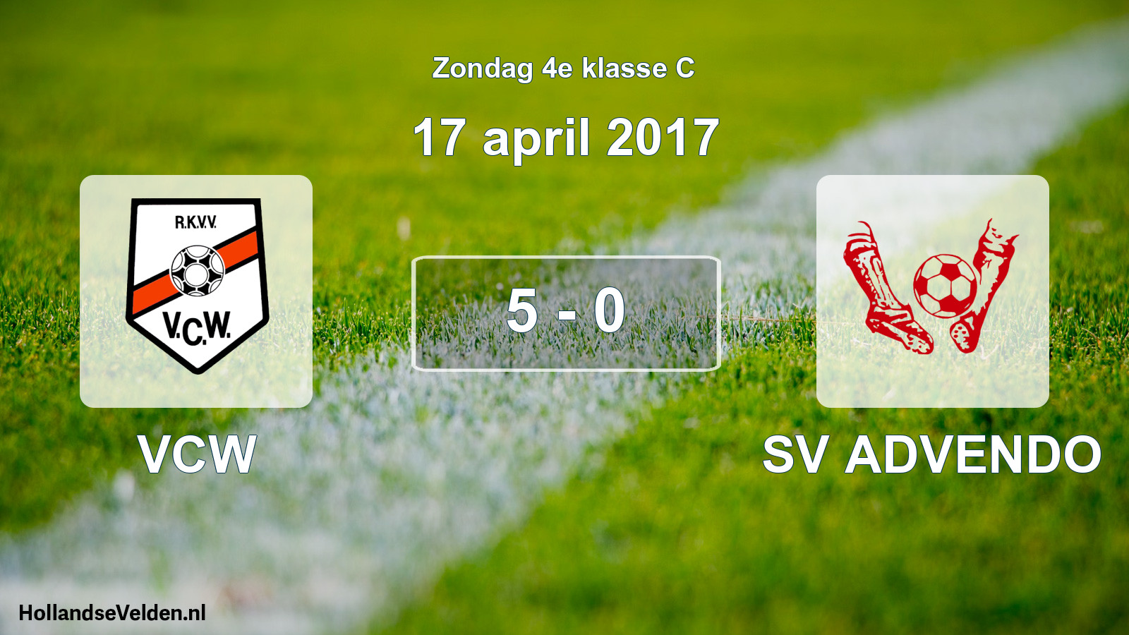 Total number of matches played: VCW - SV ADVENDO 5 - 0 (17 April 2017)