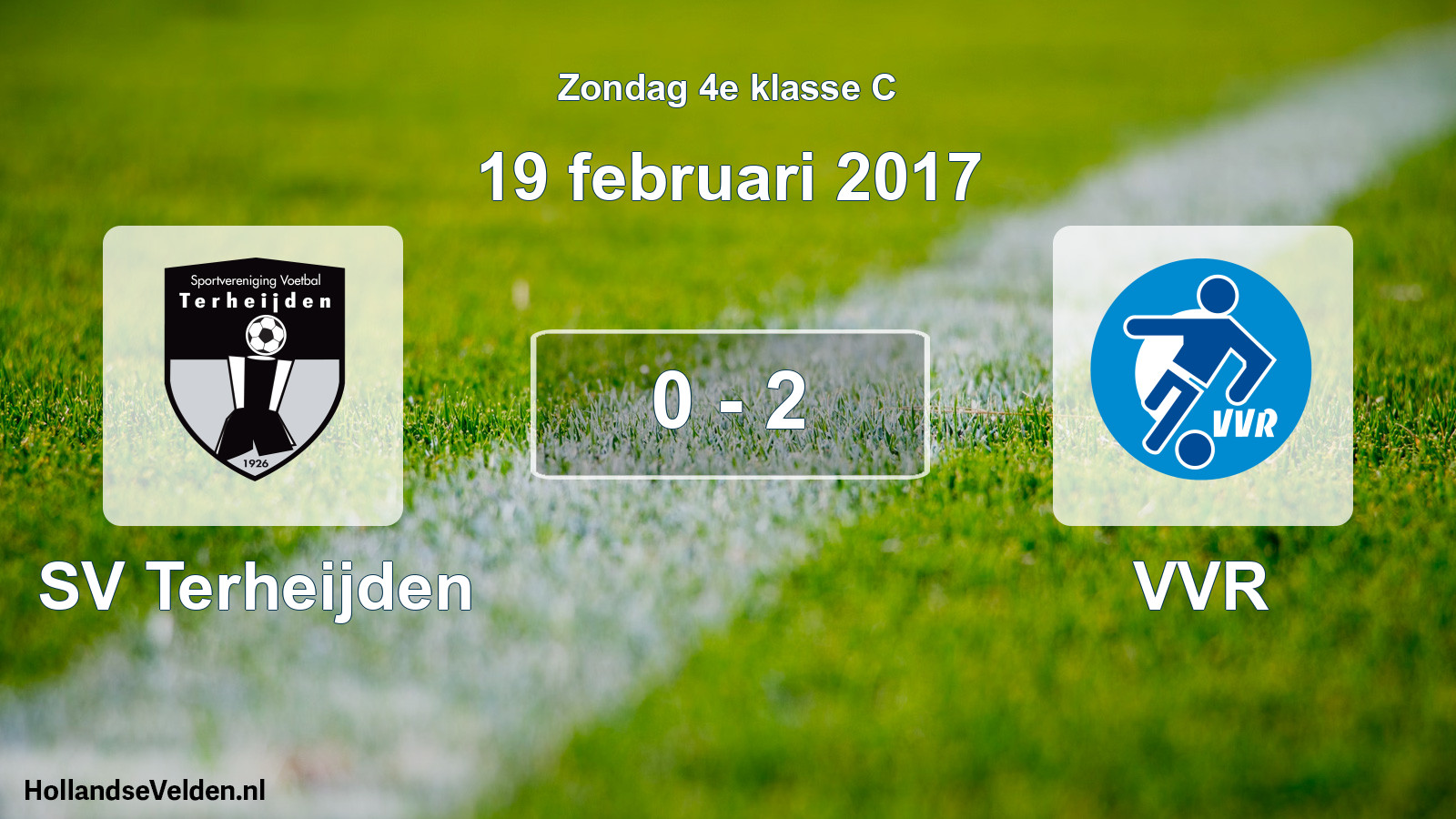 Total number of matches played: SV Terheijden - VVR 0 - 2 (19 February 2017)