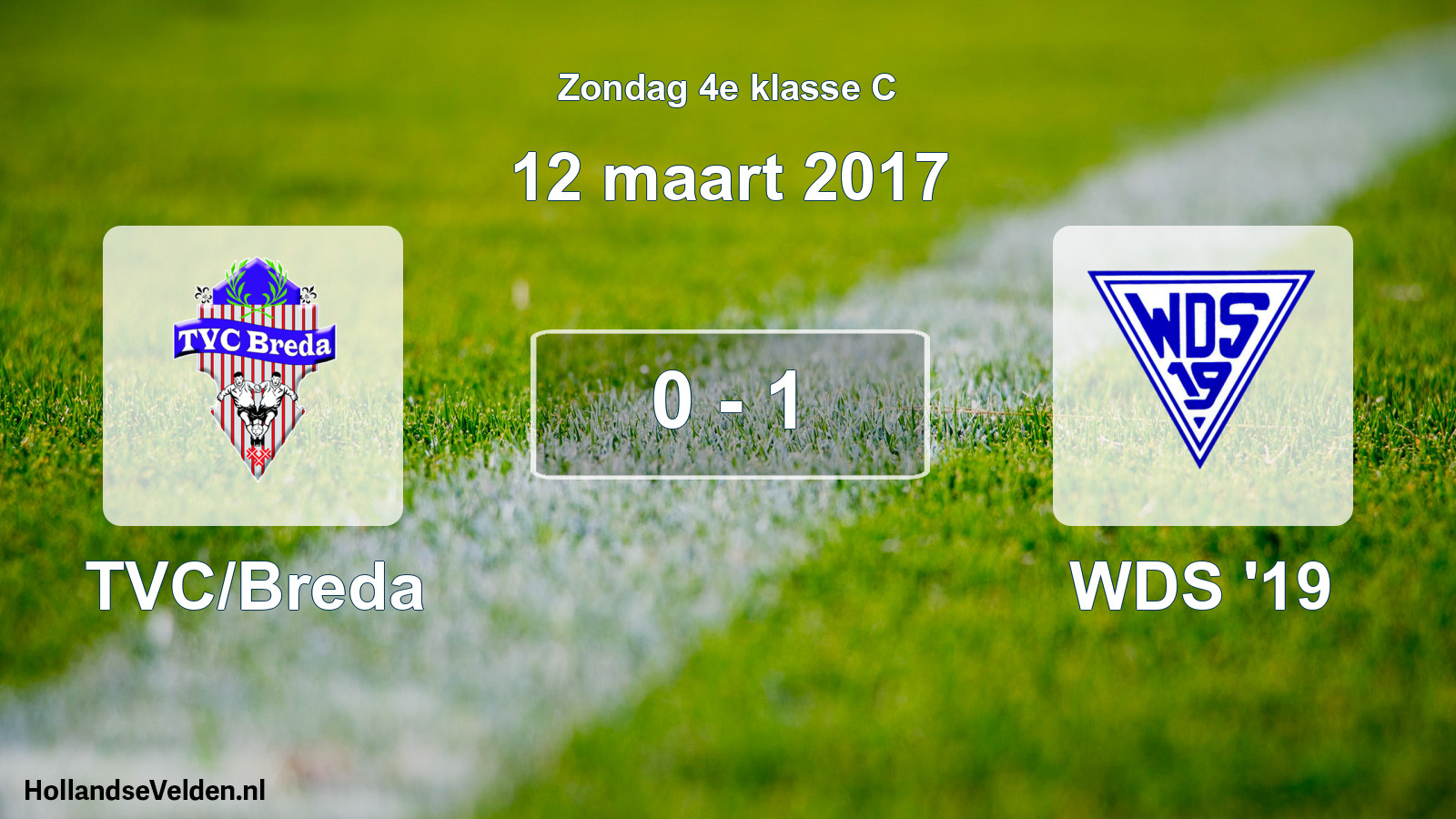 Total number of matches played: TVC/Breda - WDS '19 0 - 1 (12 March 2017)