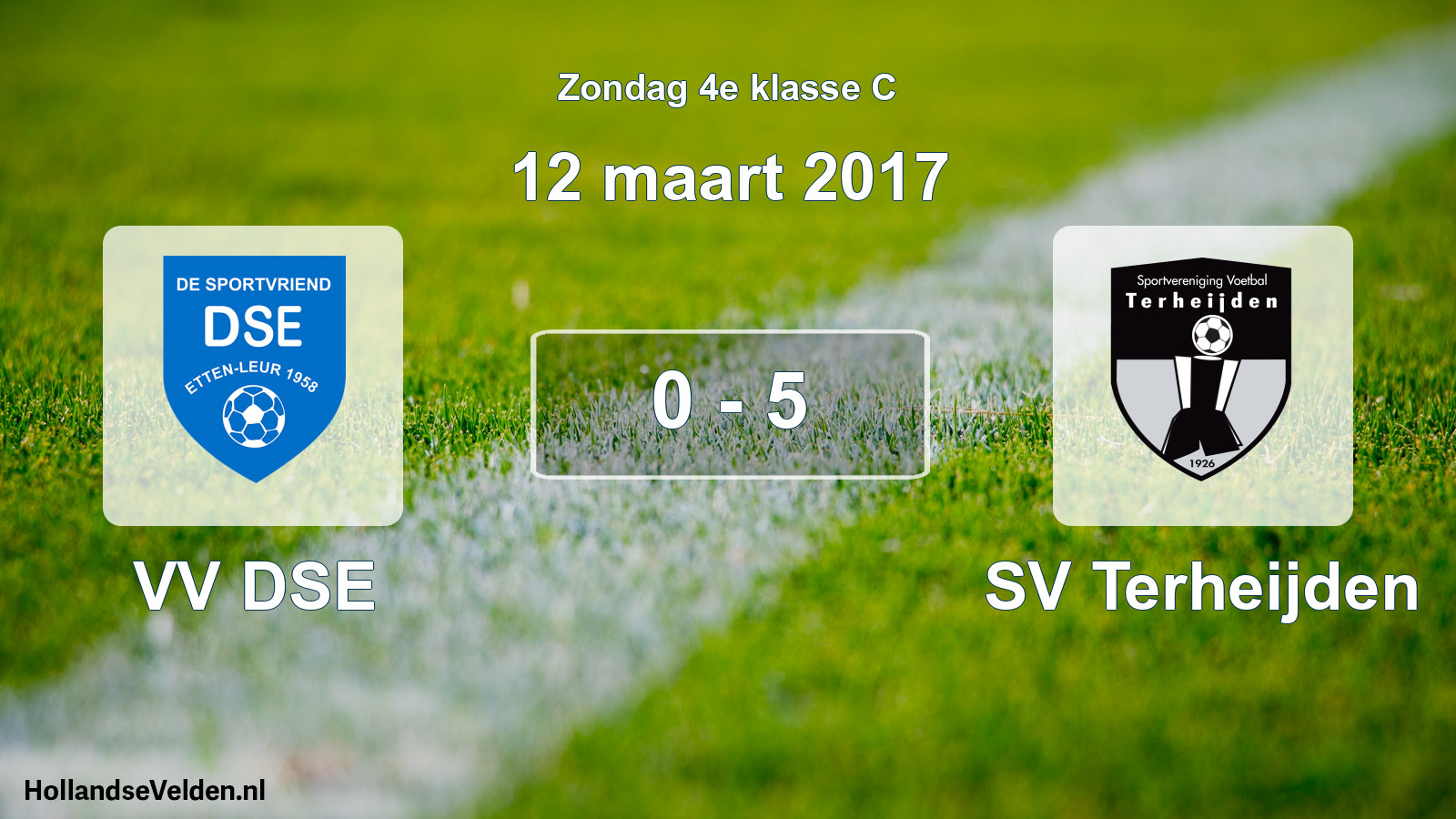 Total number of matches played: VV DSE - SV Terheijden 0 - 5 (12 March 2017)