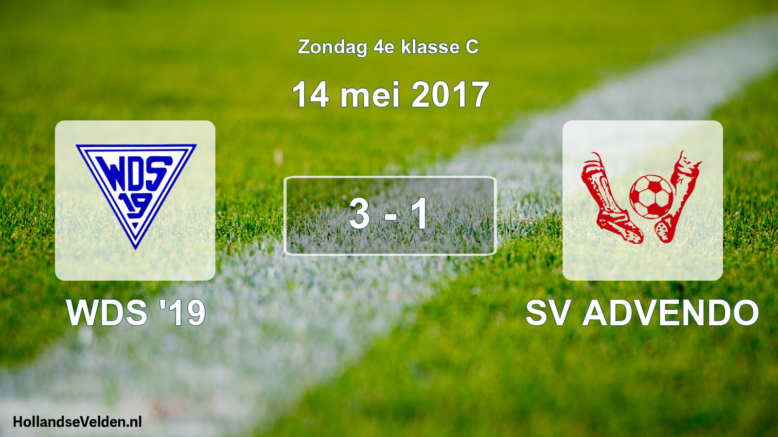 Total number of matches played: WDS '19 - SV ADVENDO 3 - 1 (14 May 2017)