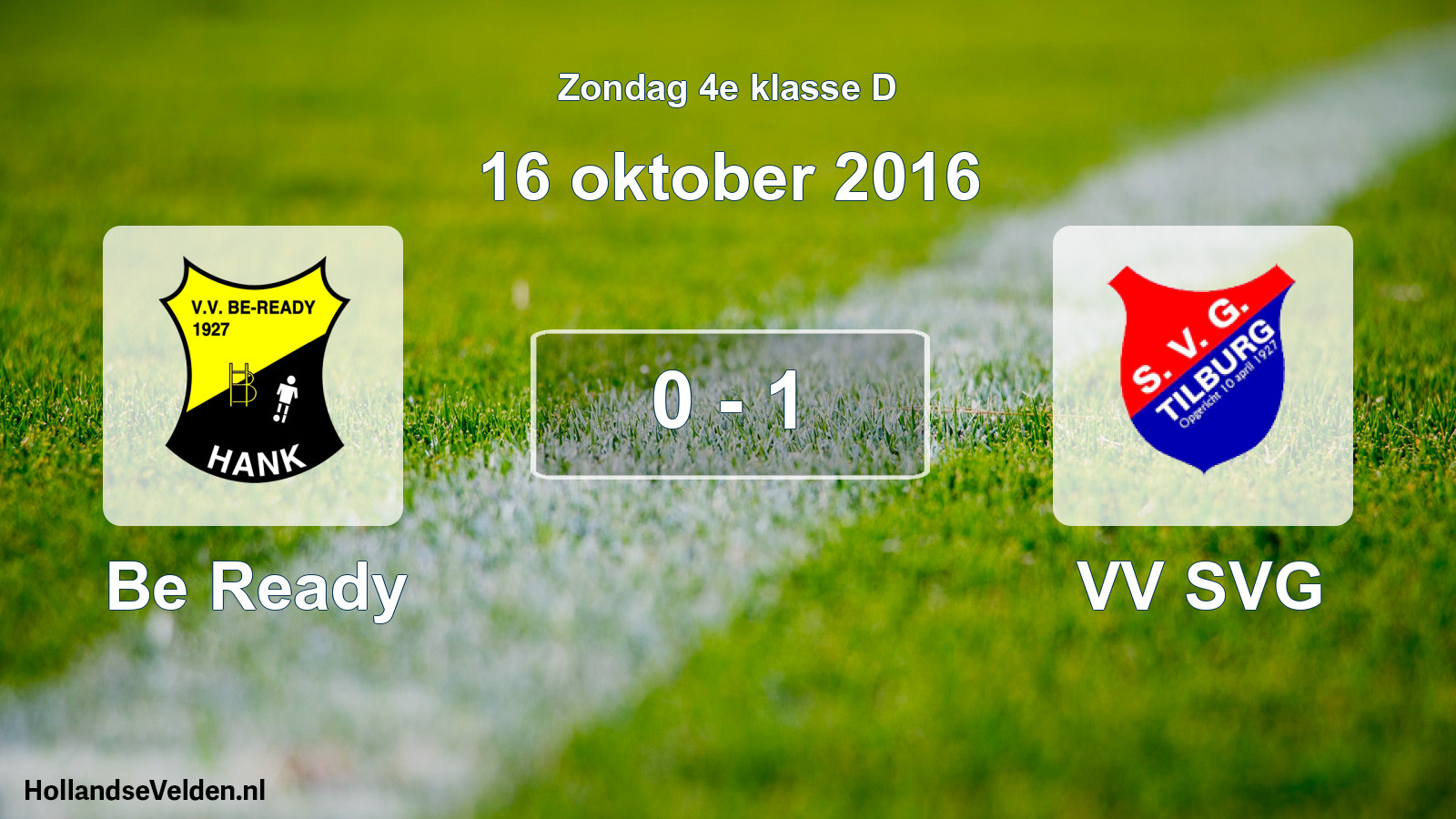 Total number of matches played: Be Ready - VV SVG 0 - 1 (16 October 2016)