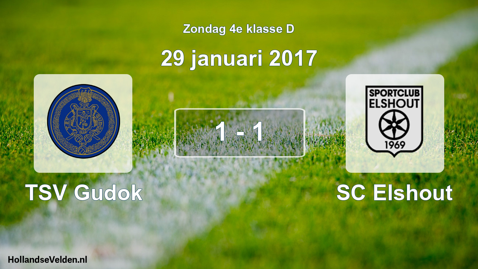 Total number of matches played: TSV Gudok - SC Elshout 1 - 1 (29 January 2017)