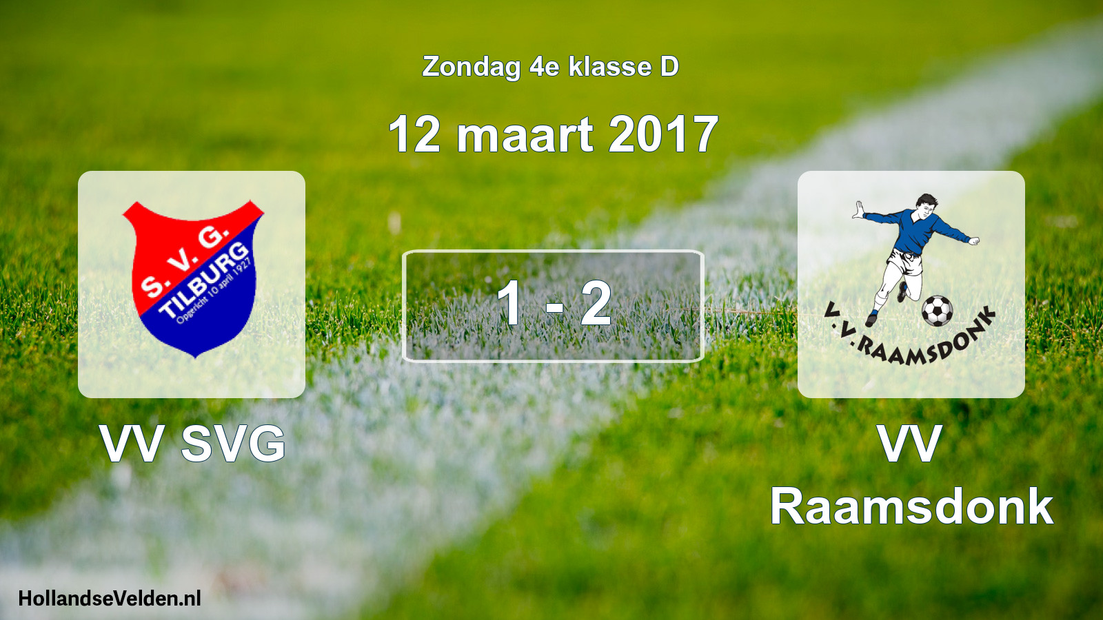 Total number of matches played: VV SVG - VV Raamsdonk 1 - 2 (12 March 2017)
