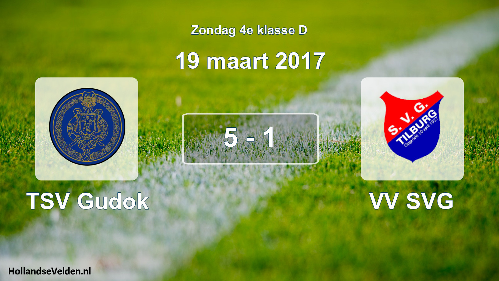 Total number of matches played: TSV Gudok - VV SVG 5 - 1 (19 March 2017)