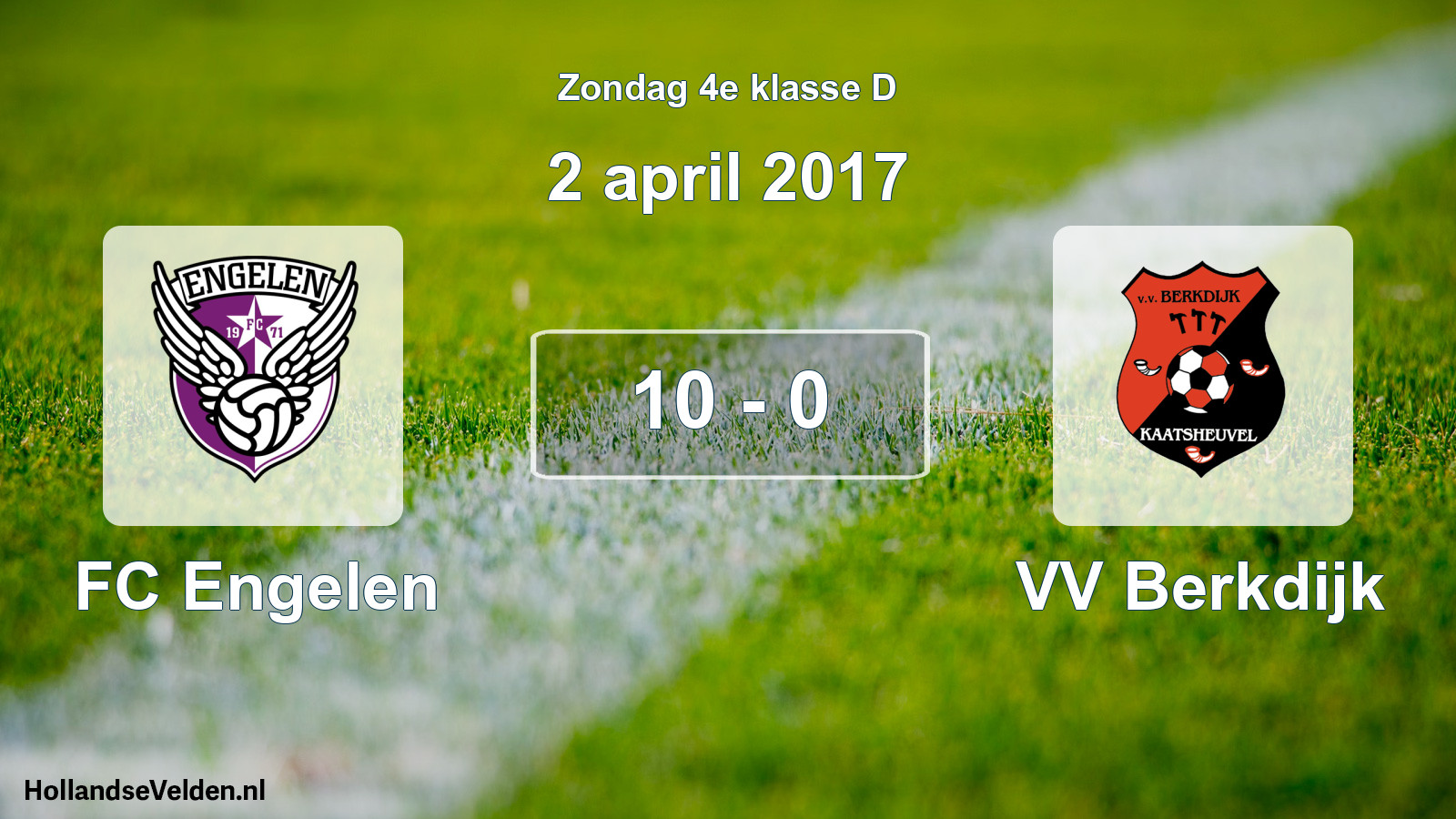 Total number of matches played: FC Engelen - VV Berkdijk 10 - 0 (2 April 2017)