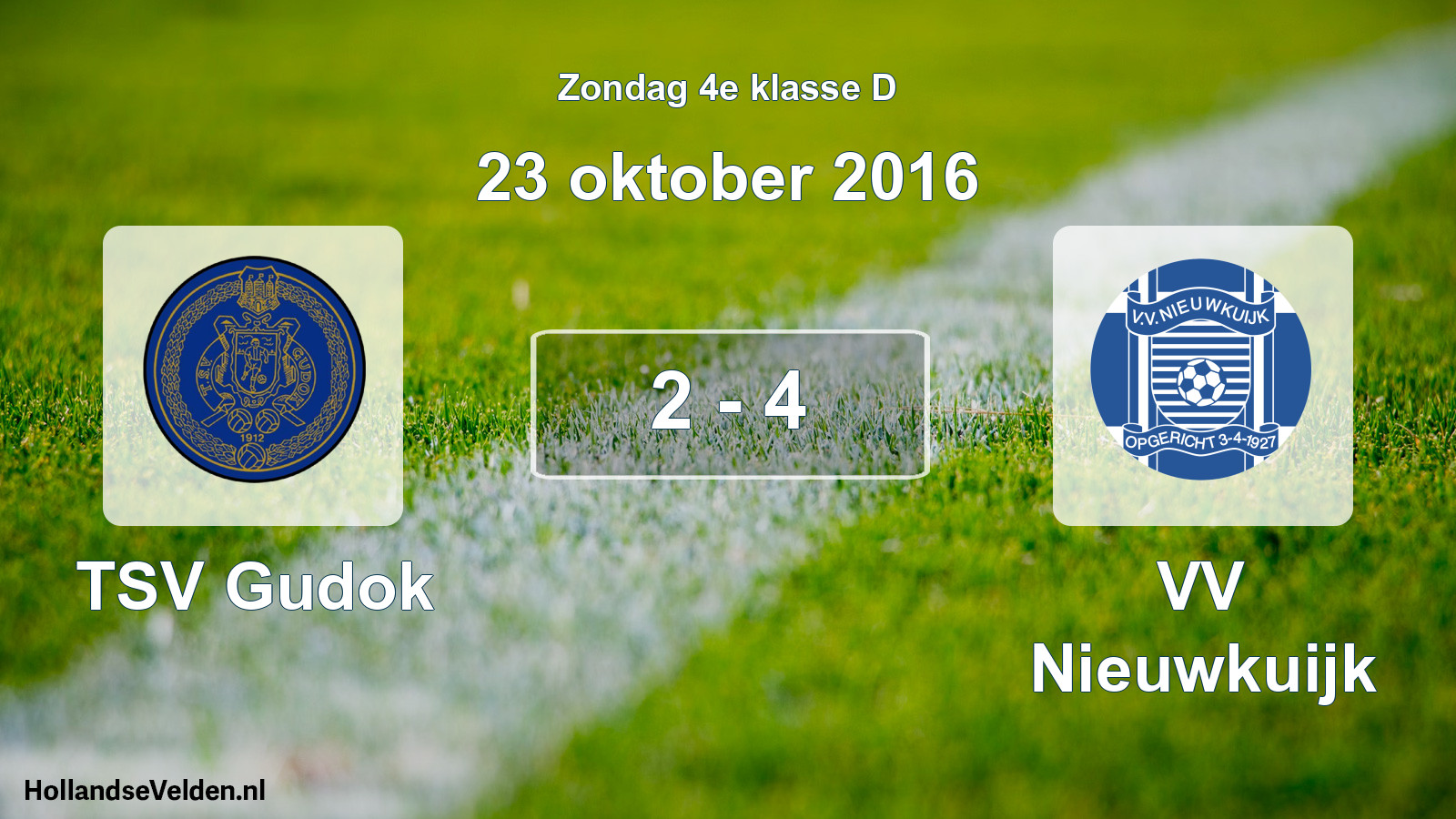 Total number of matches played: TSV Gudok - VV Nieuwkuijk 2 - 4 (23 October 2016)