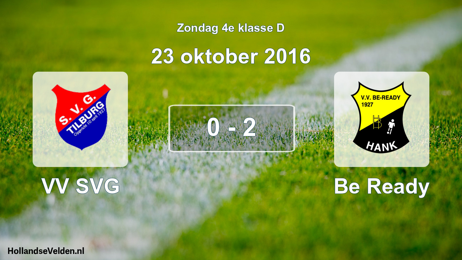 Total number of matches played: VV SVG - Be Ready 0 - 2 (23 October 2016)