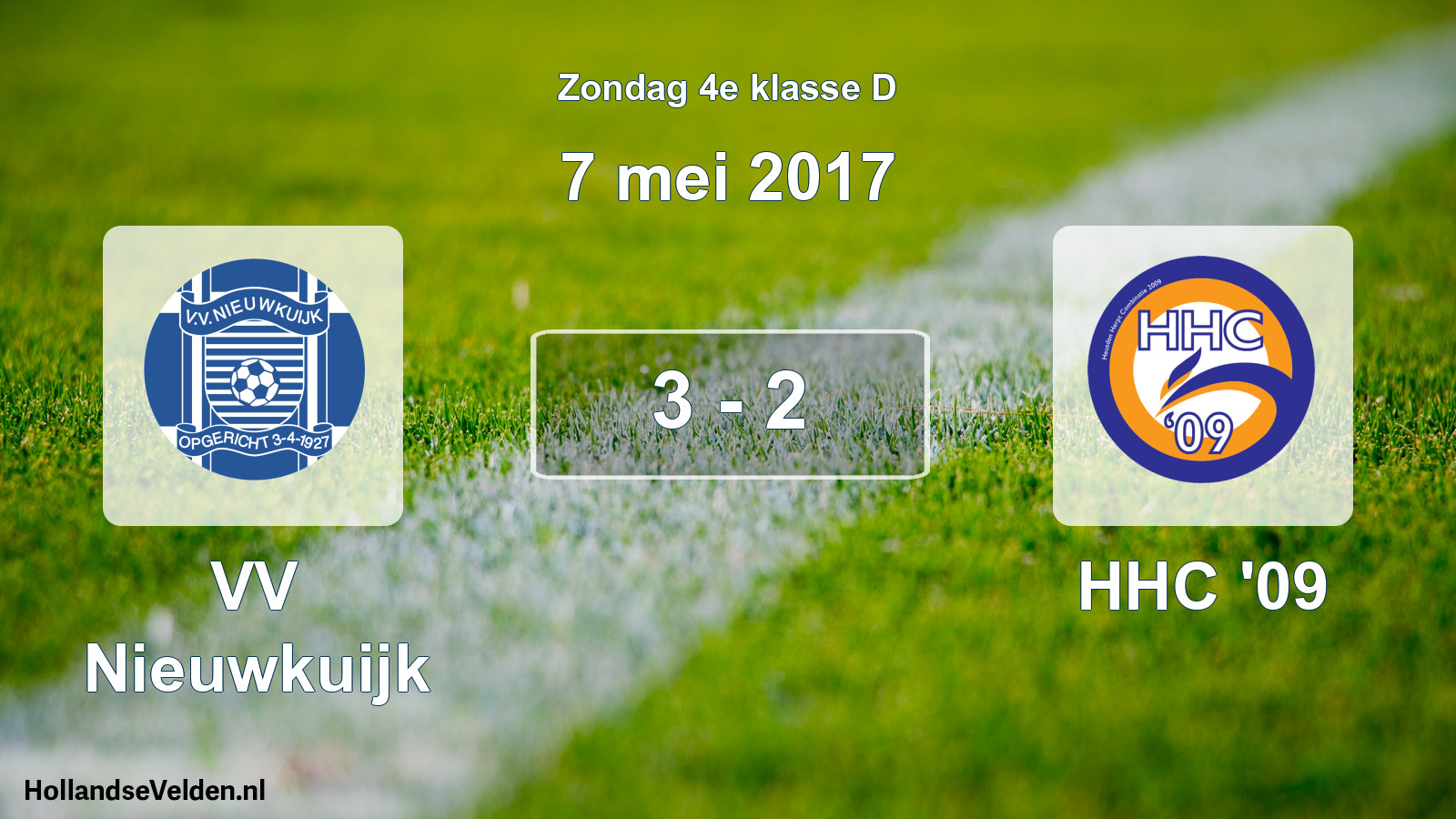 Total number of matches played: VV Nieuwkuijk - HHC '09 3 - 2 (7 May 2017)
