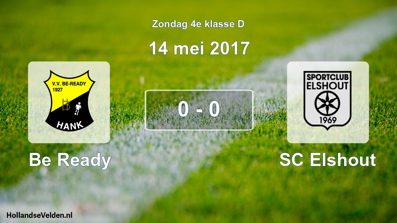 Total number of matches played: Be Ready - SC Elshout 0 - 0 (14 May 2017)