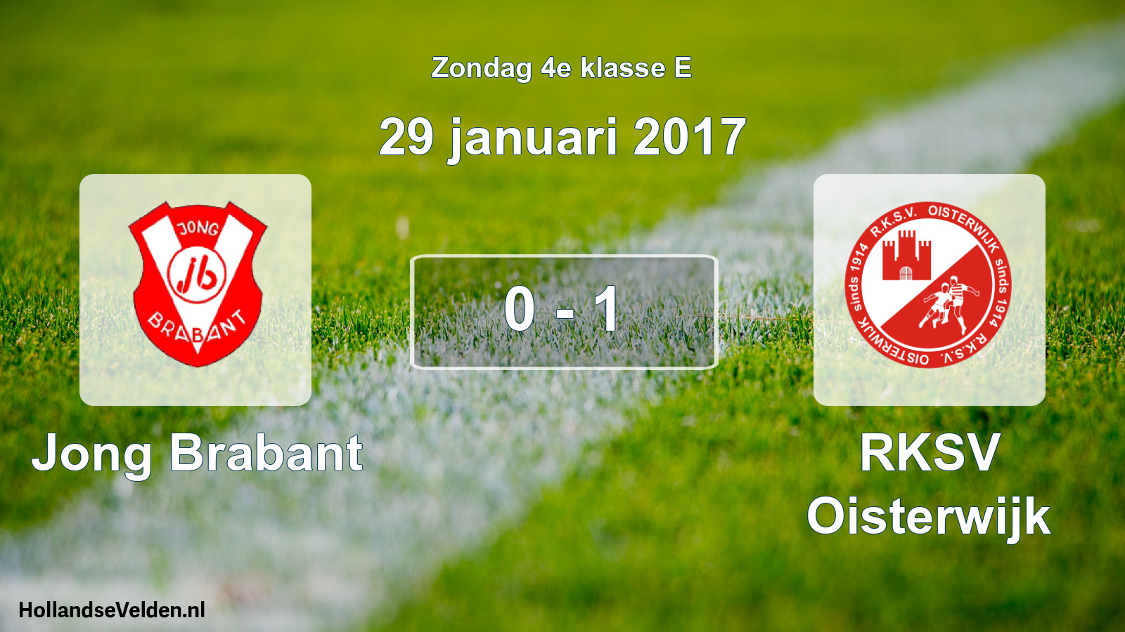Total number of matches played: Jong Brabant - RKSV Oisterwijk 0 - 1 (29 January 2017)
