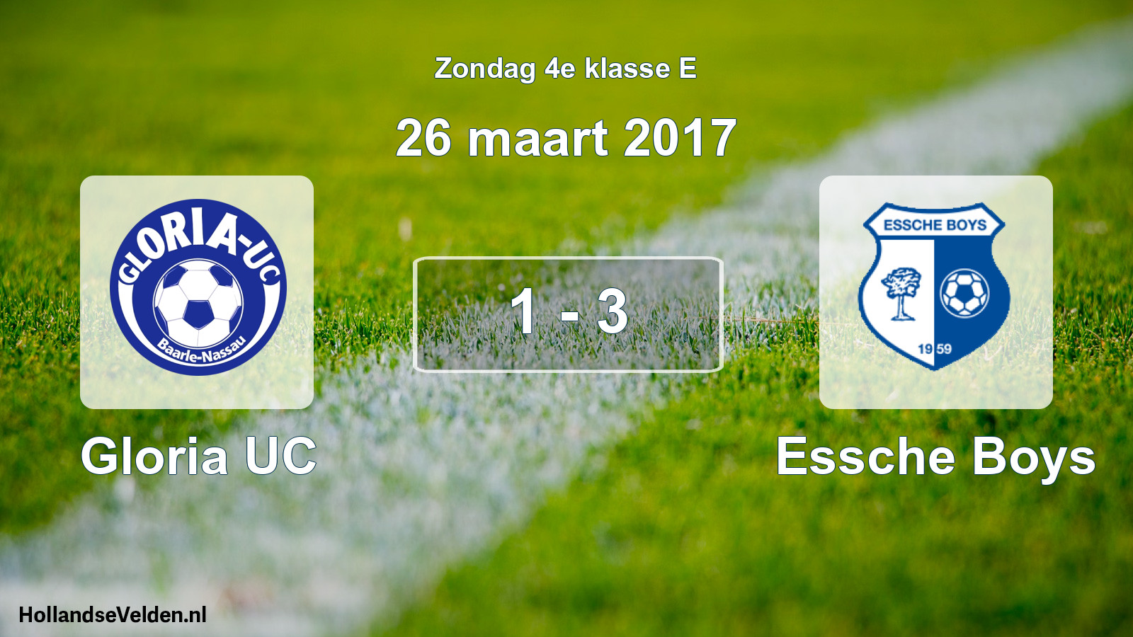 Total number of matches played: Gloria UC - Essche Boys 1 - 3 (26 March 2017)