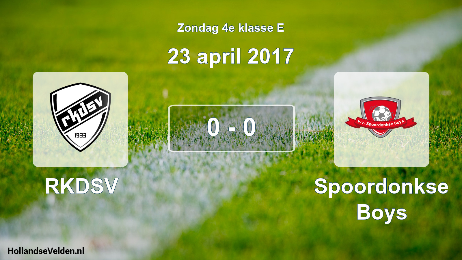 Total number of matches played: RKDSV - Spoordonkse Boys 0 - 0 (23 April 2017)