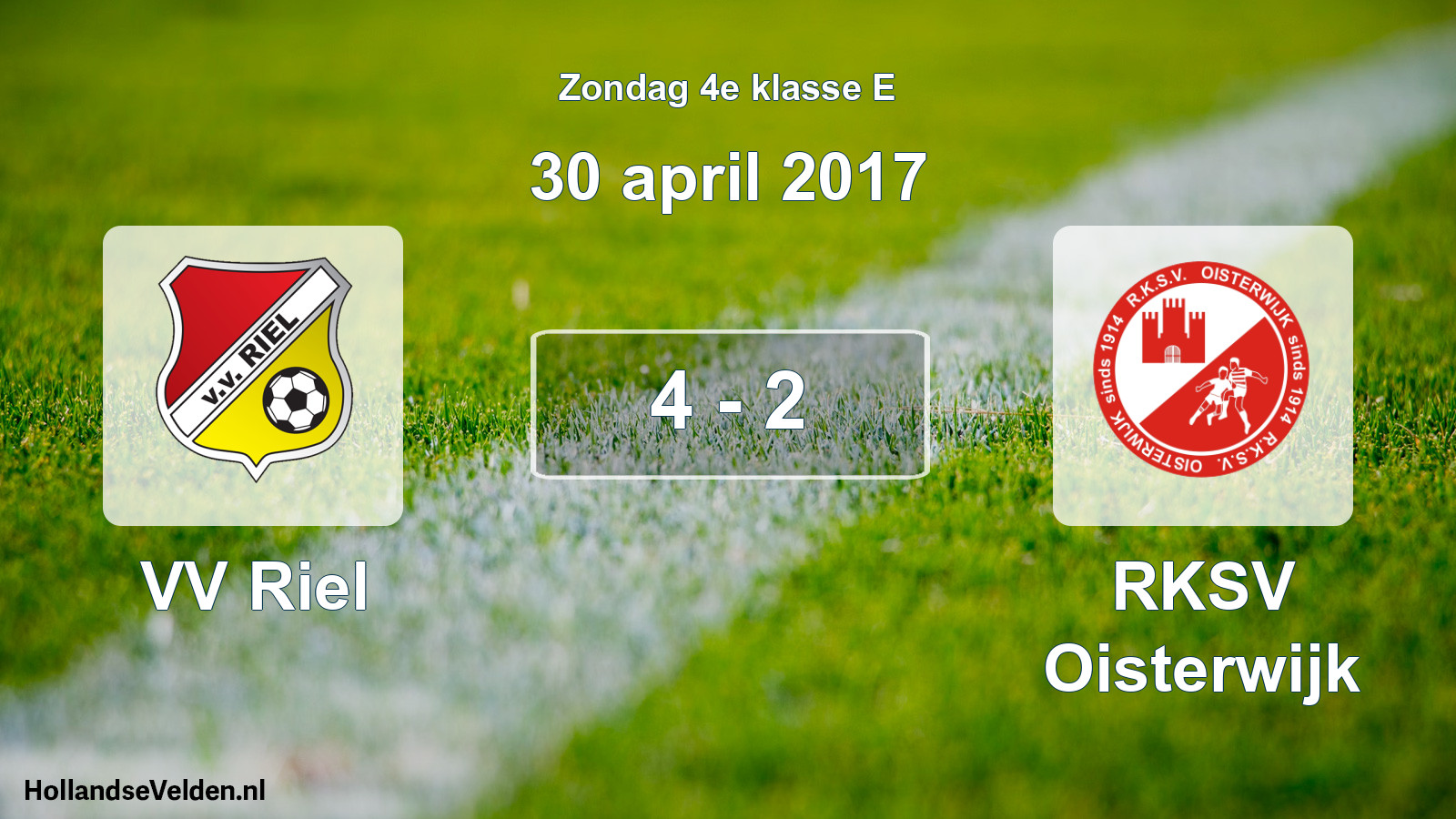 Total number of matches played: VV Riel - RKSV Oisterwijk 4 - 2 (30 April 2017)