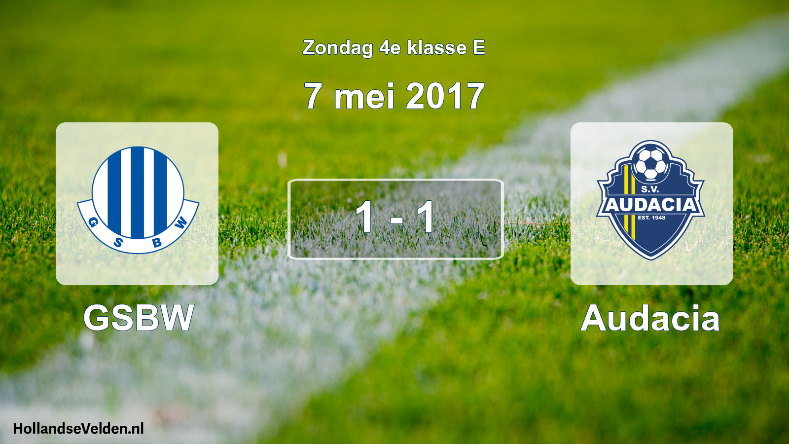 Total number of matches played: GSBW - Audacia 1 - 1 (7 May 2017)