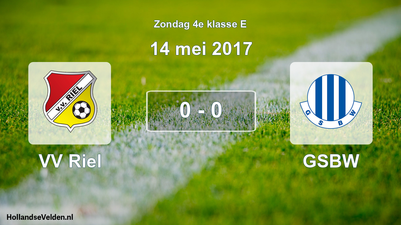 Total number of matches played: VV Riel - GSBW 0 - 0 (14 May 2017)