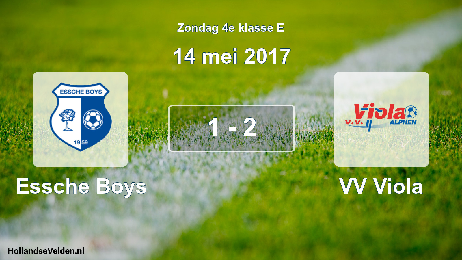 Total number of matches played: Essche Boys - VV Viola 1 - 2 (14 May 2017)