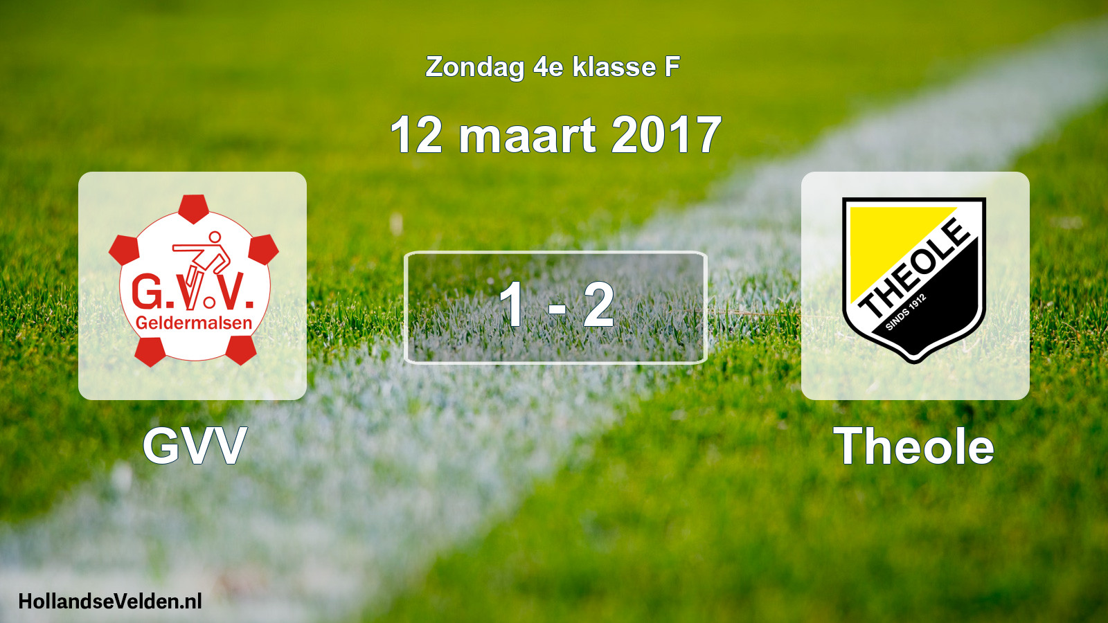 Total number of matches played: GVV - Theole 1 - 2 (12 March 2017)