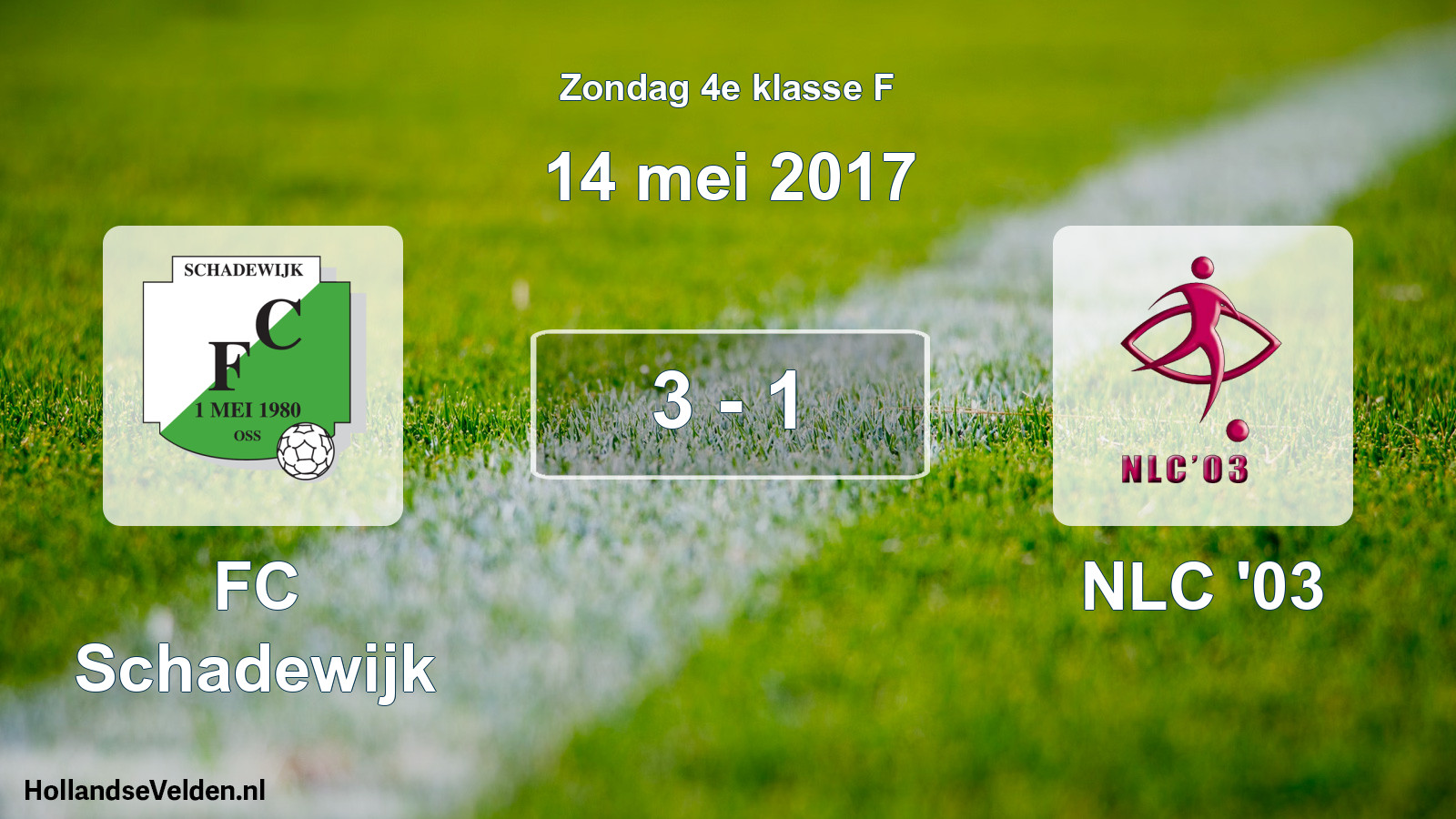 Total number of matches played: FC Schadewijk - NLC '03 3 - 1 (14 May 2017)