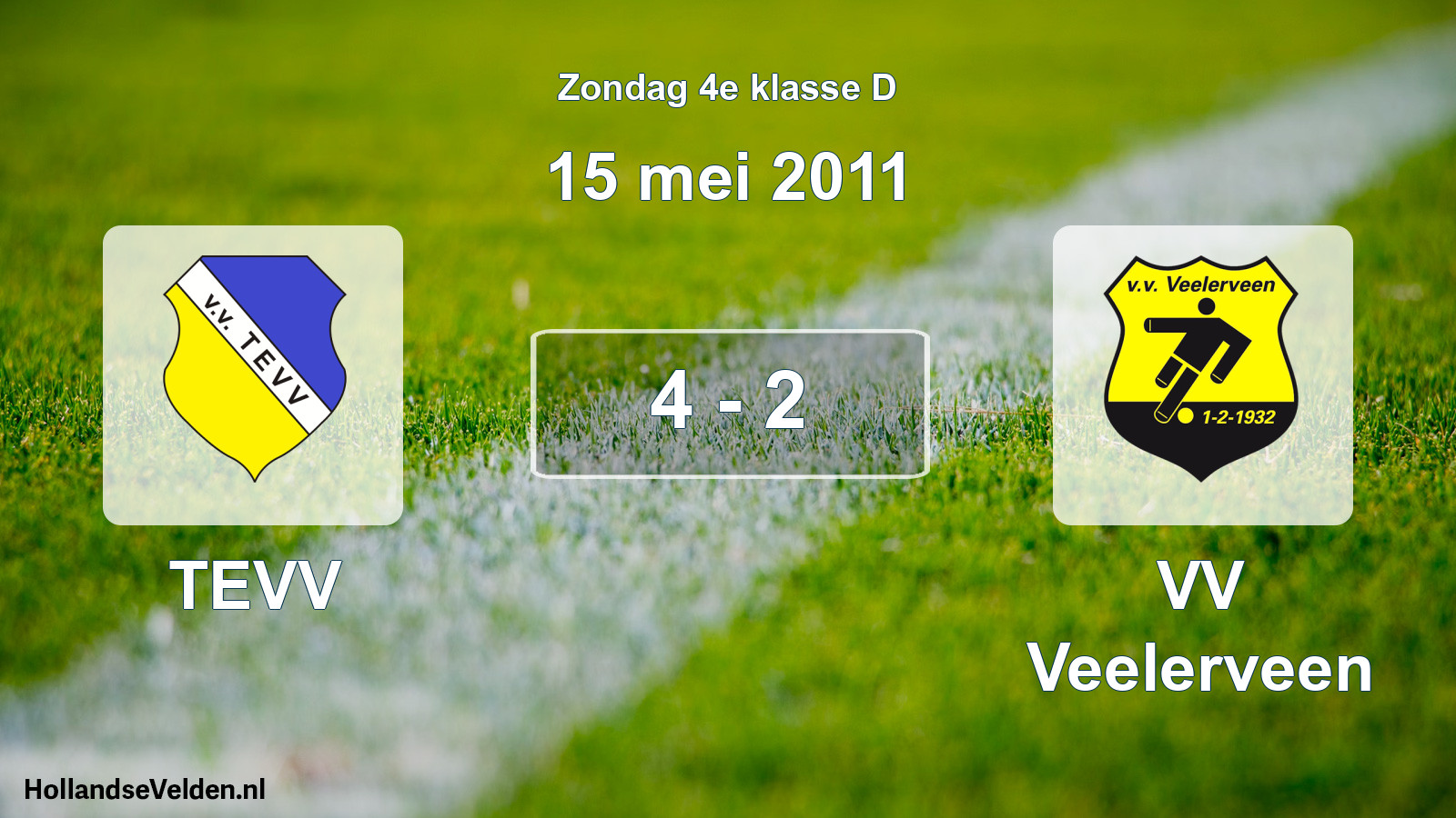 Total number of matches played: TEVV - VV Veelerveen 4 - 2 (15 May 2011)