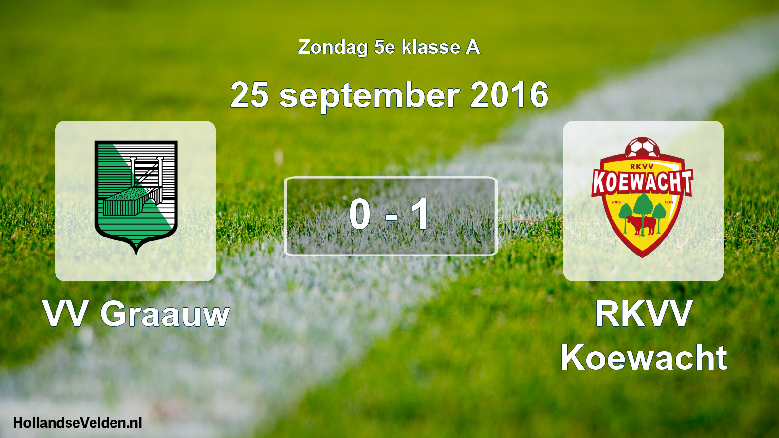 Total number of matches played: VV Graauw - RKVV Koewacht 0 - 1 (25 September 2016)