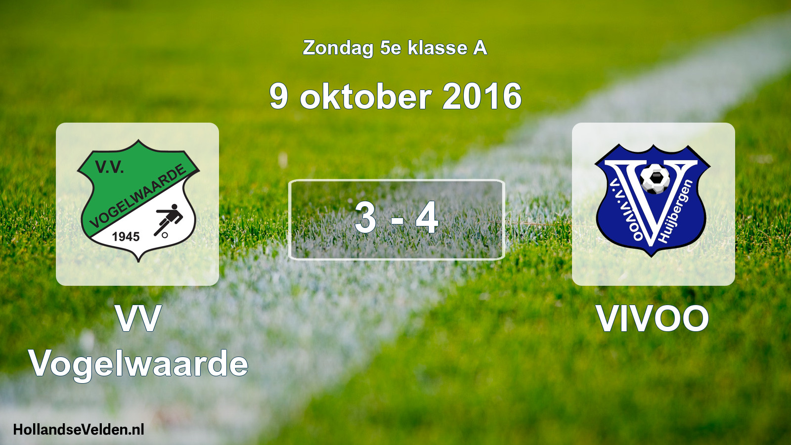 Total number of matches played: VV Vogelwaarde - VIVOO 3 - 4 (9 October 2016)